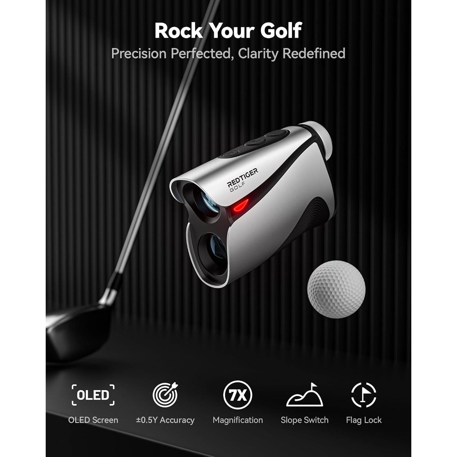 Buscador de Rango Láser REDTIGER GolfVue 4, 1200m, 7x Aumento