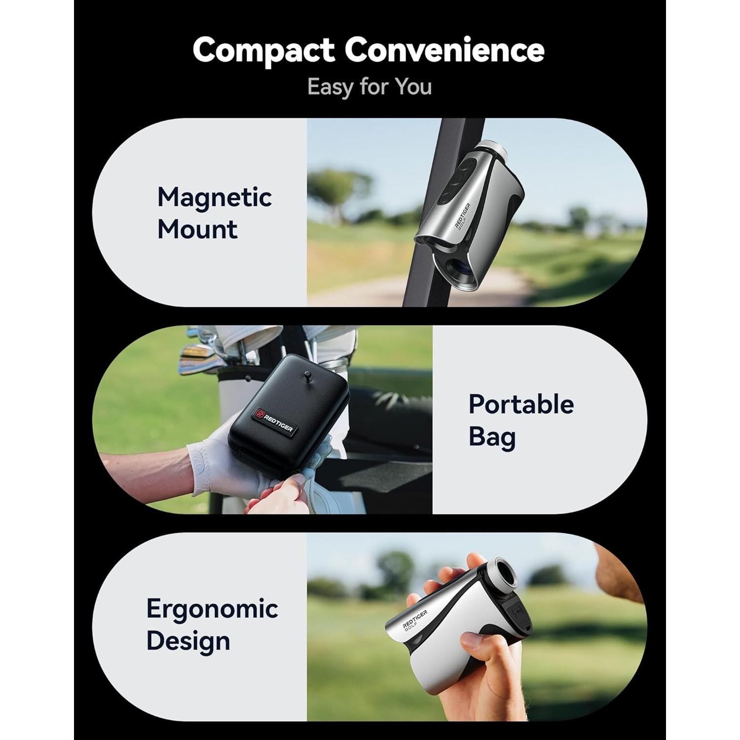 Buscador de Rango Láser REDTIGER GolfVue 4, 1200m, 7x Aumento