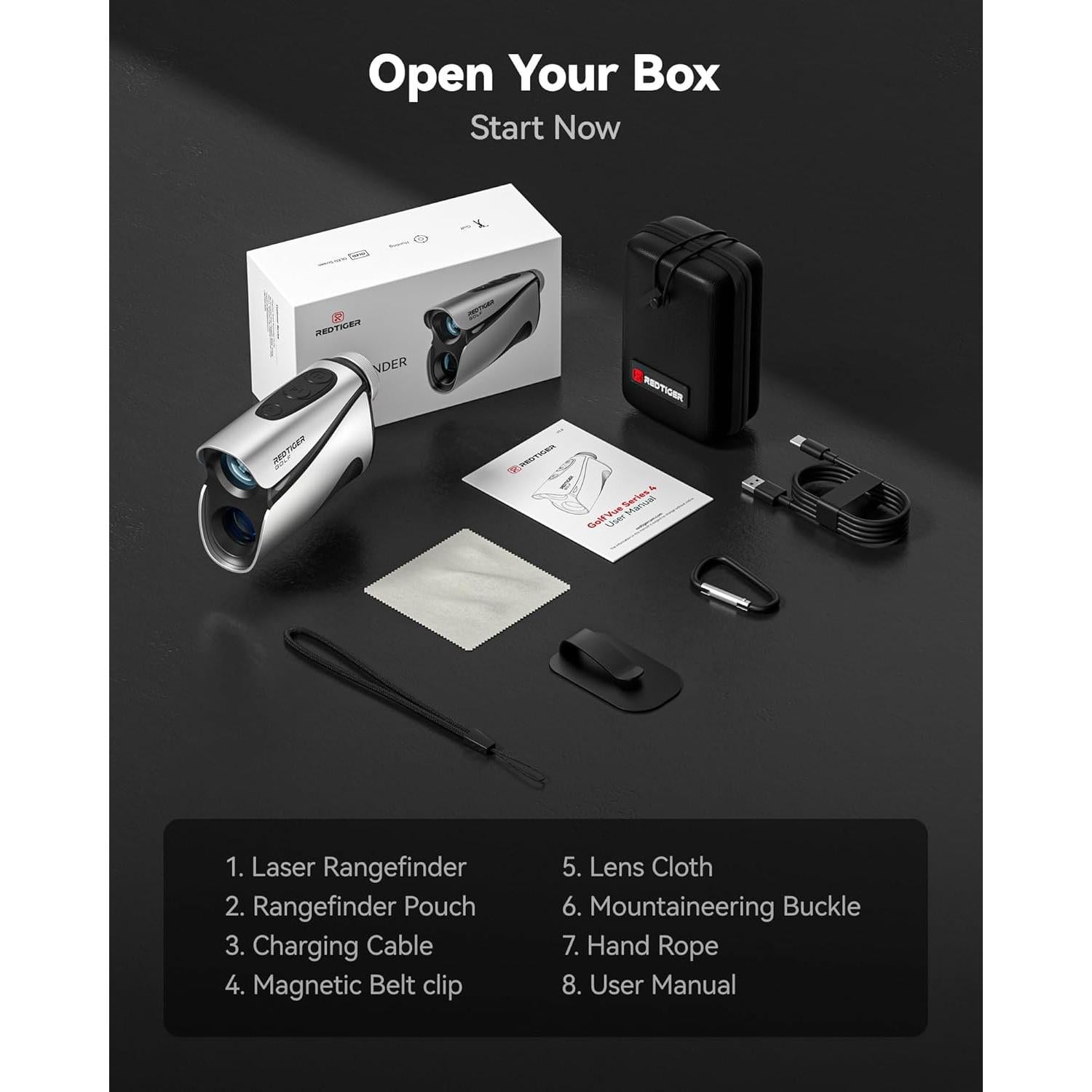 Buscador de Rango Láser REDTIGER GolfVue 4, 1200m, 7x Aumento