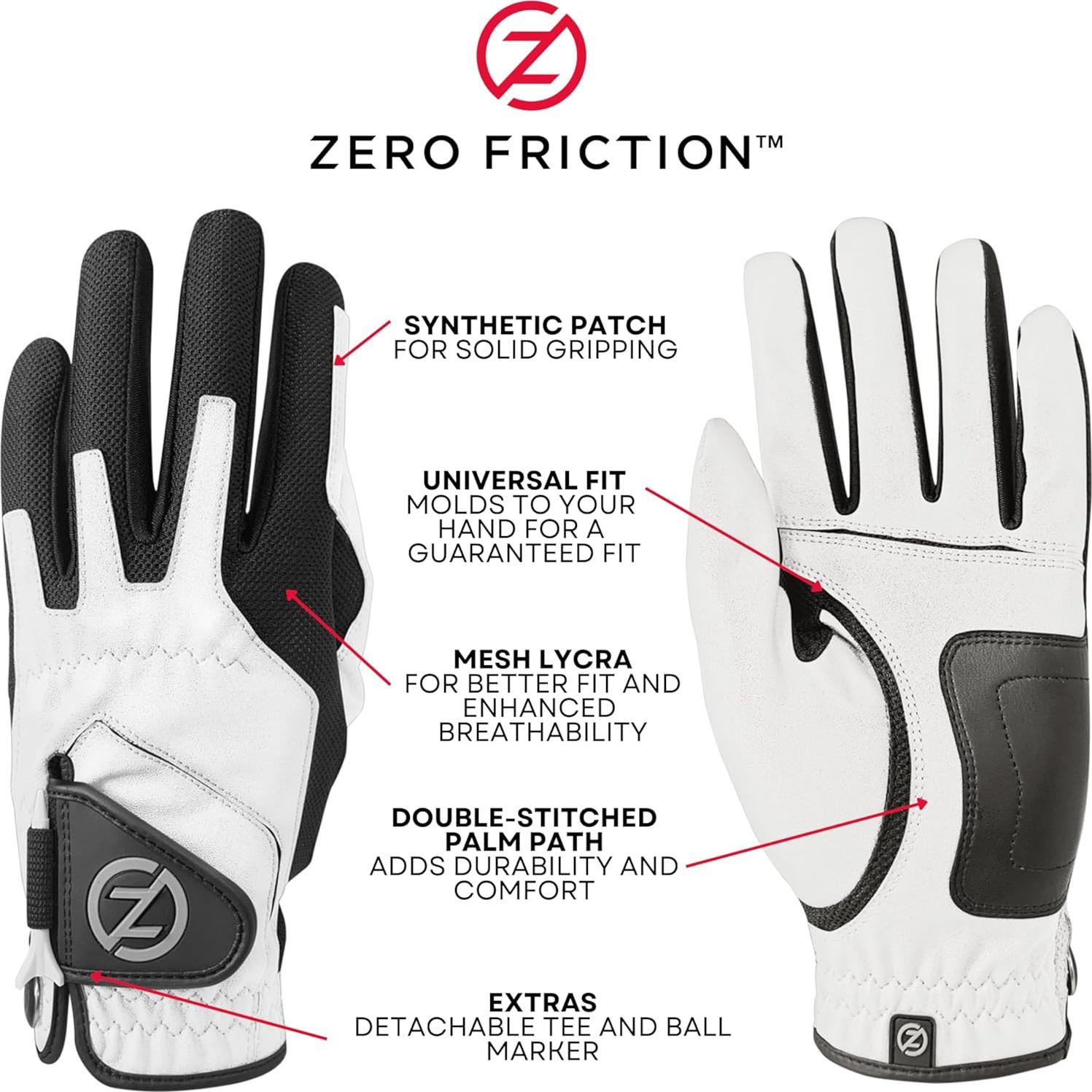 Guante de Golf Sintético Zero Friction Rendimiento Hombre
