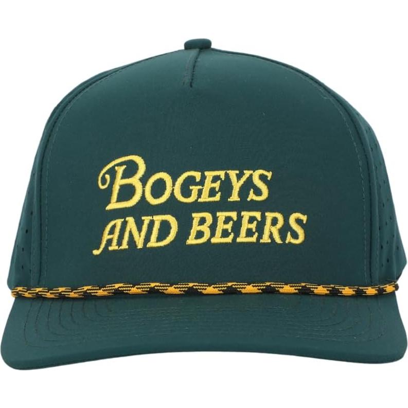Gorra de Golf Divertida Bogeys y Cervezas Verde - Ajustable