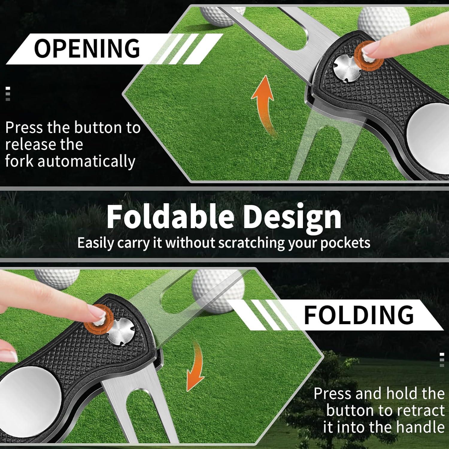 Kit de Reparación de Divots de Golf Xajie - Plegable y Magnético