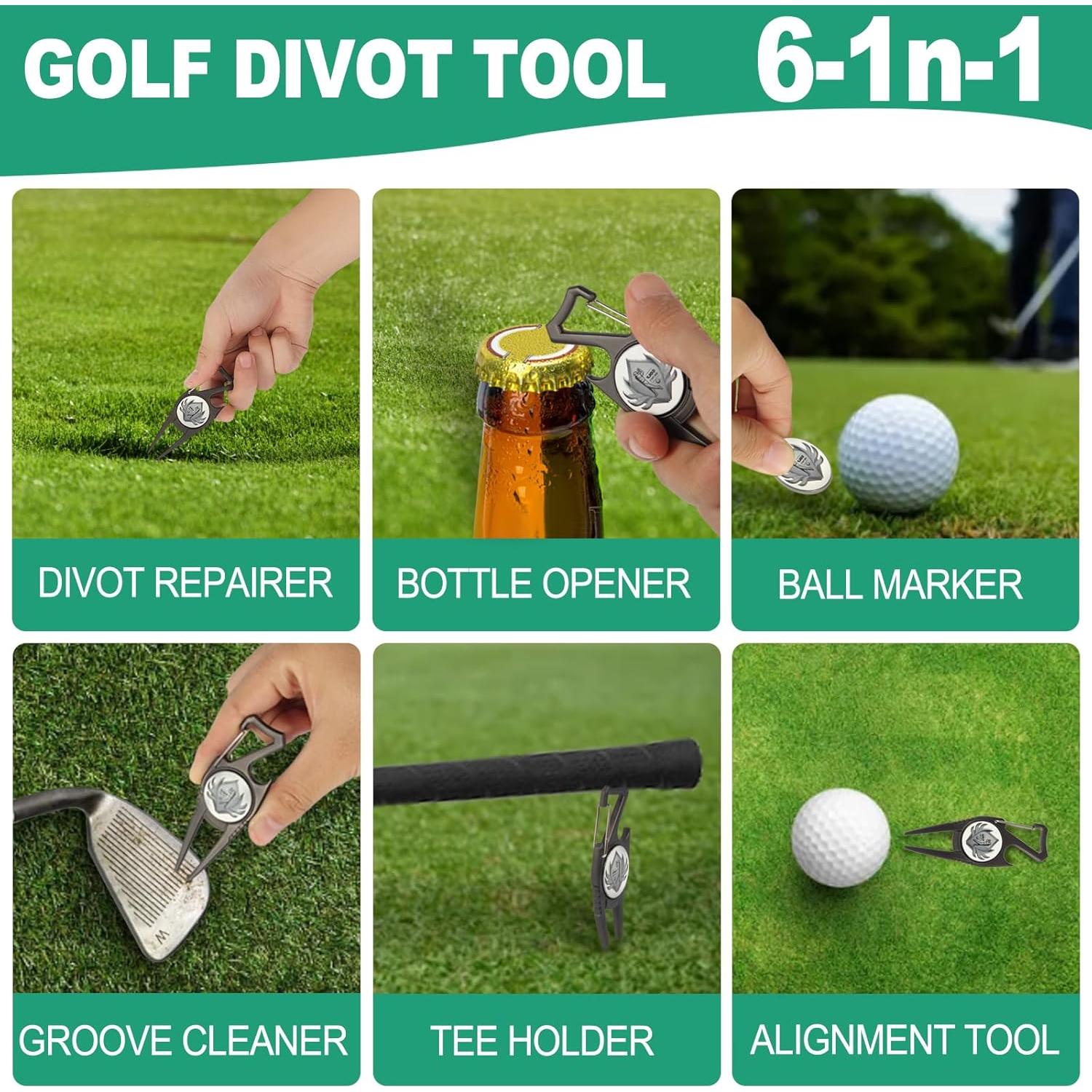 Herramienta de Divot de Golf 6 en 1 Nadachi - Accesorios Premium