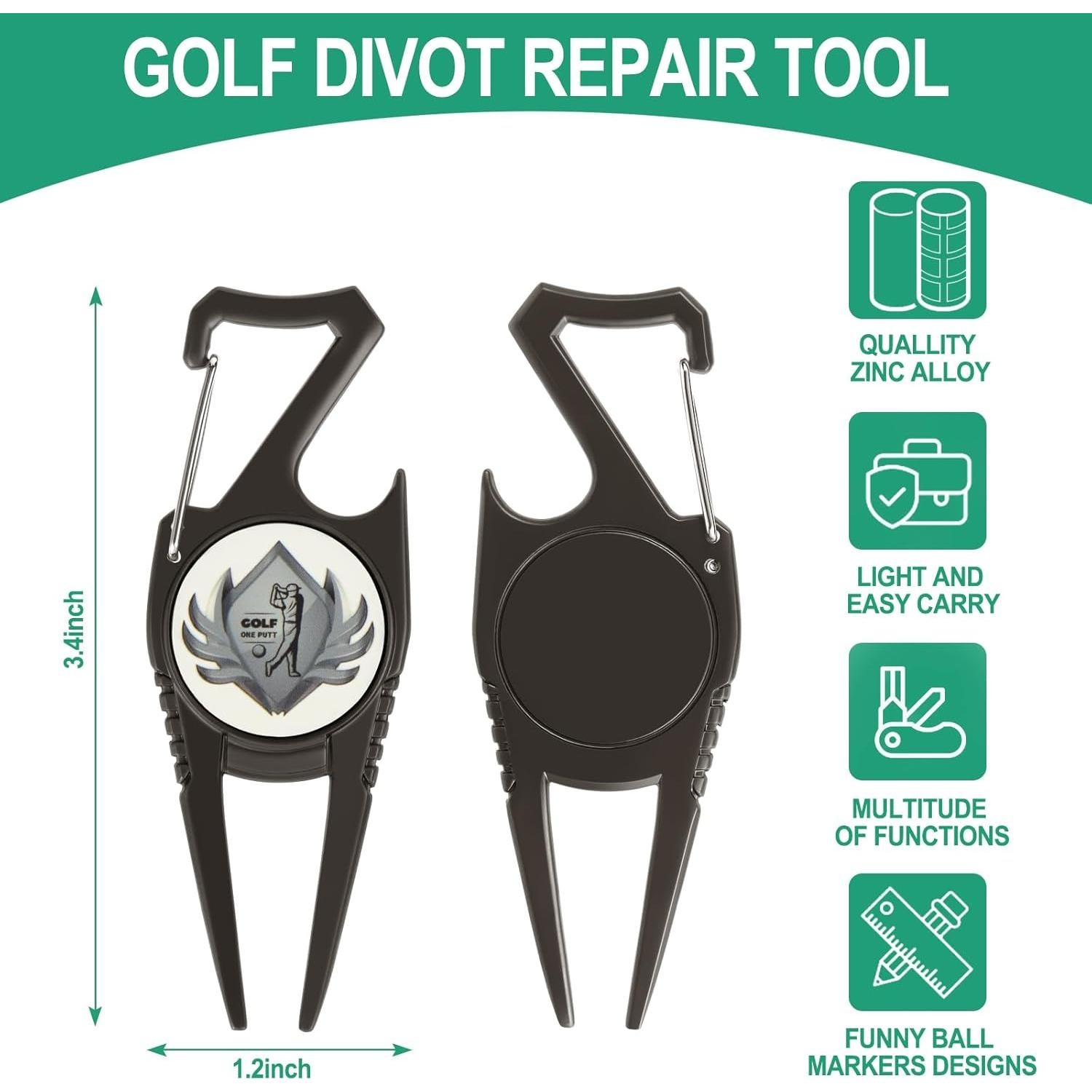 Herramienta de Divot de Golf 6 en 1 Nadachi - Accesorios Premium