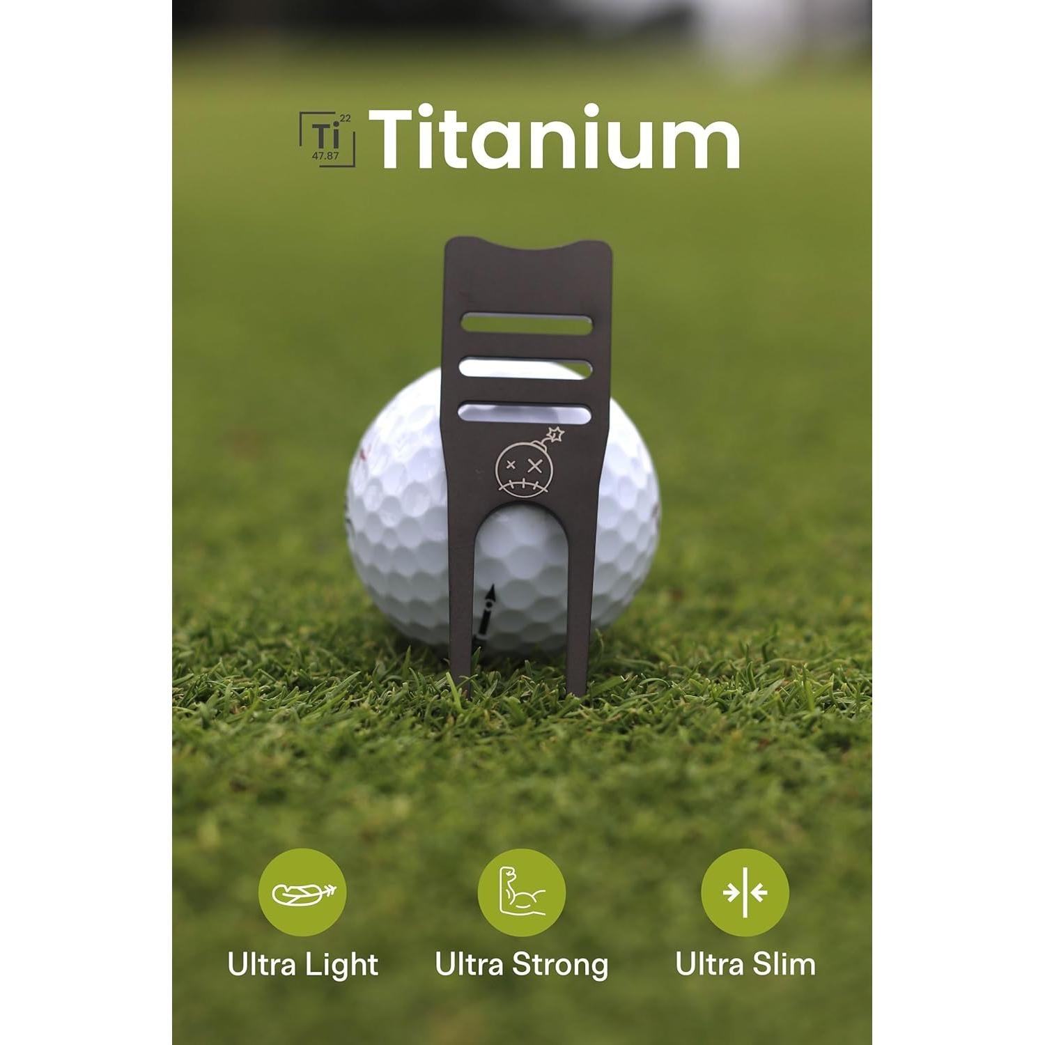 Herramienta de Divots de Titanio Fastfuse 4-en-1 para Golf