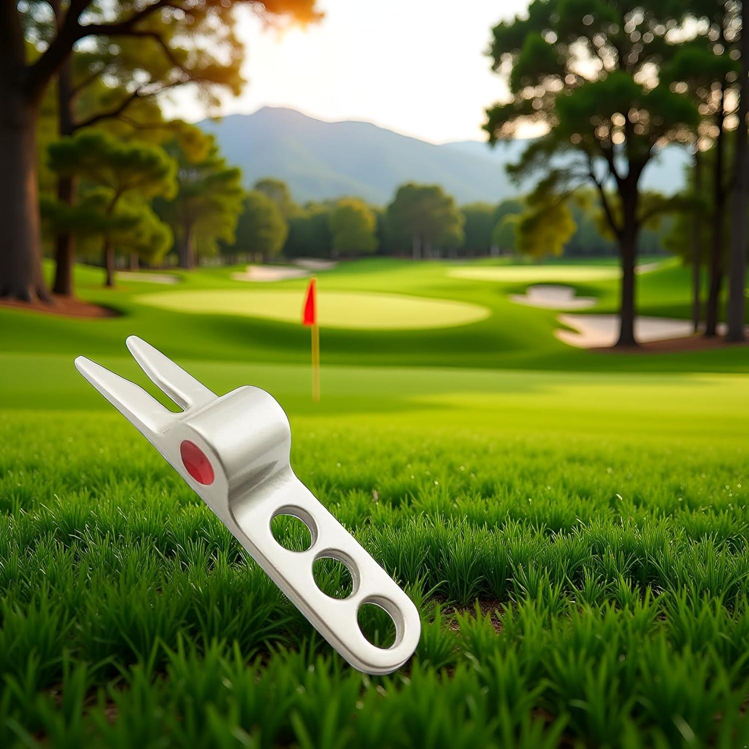 Herramienta de reparación de divots Juroicessry plata compacta