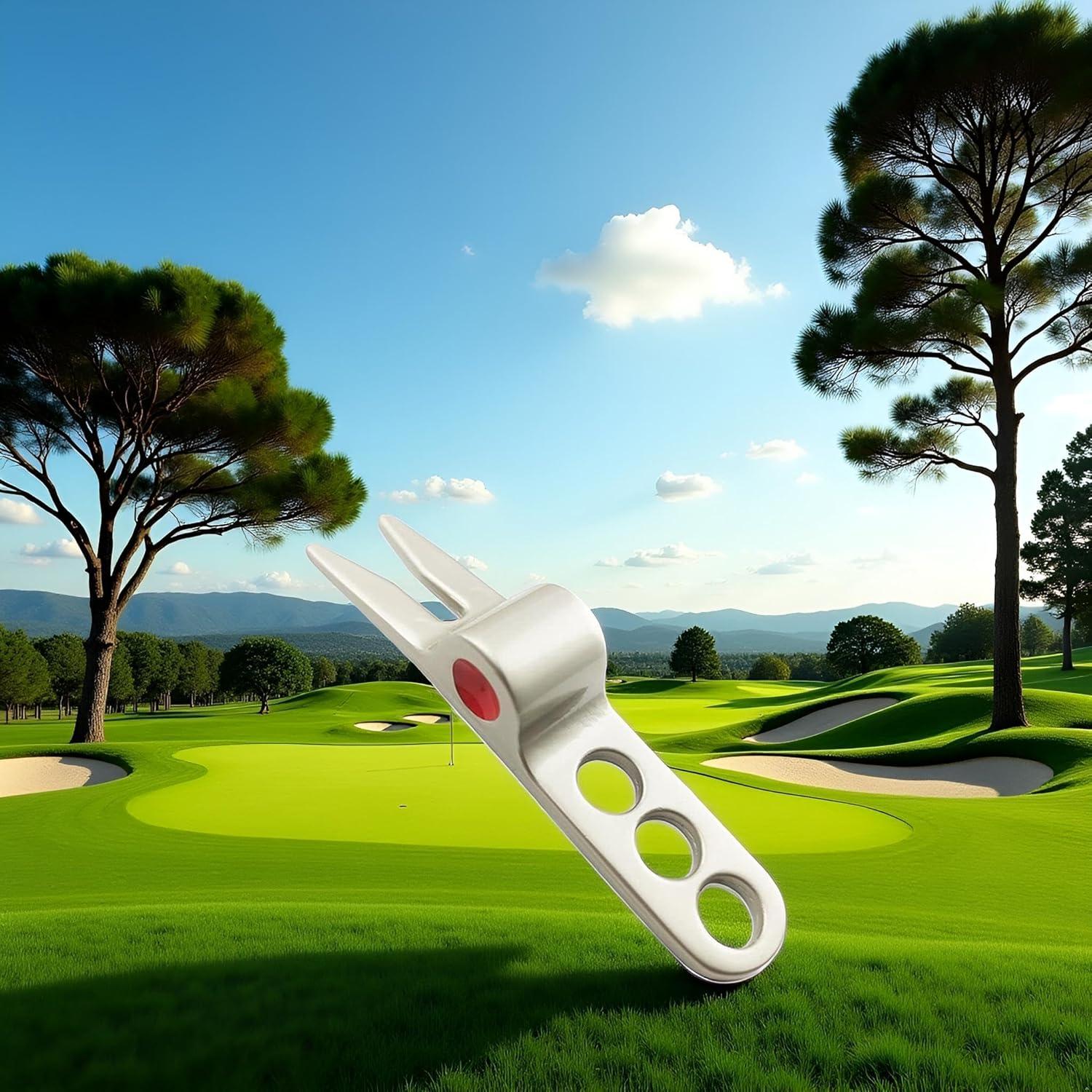 Herramienta de reparación de divots Juroicessry plata compacta