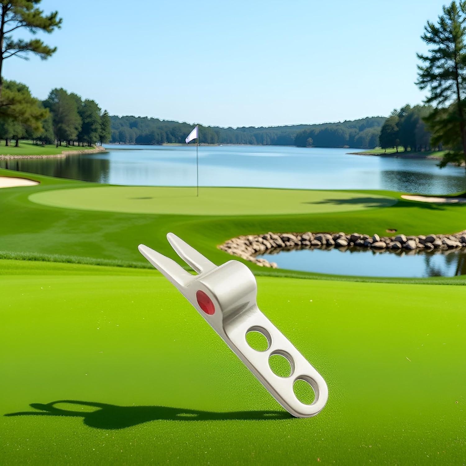 Herramienta de reparación de divots Juroicessry plata compacta