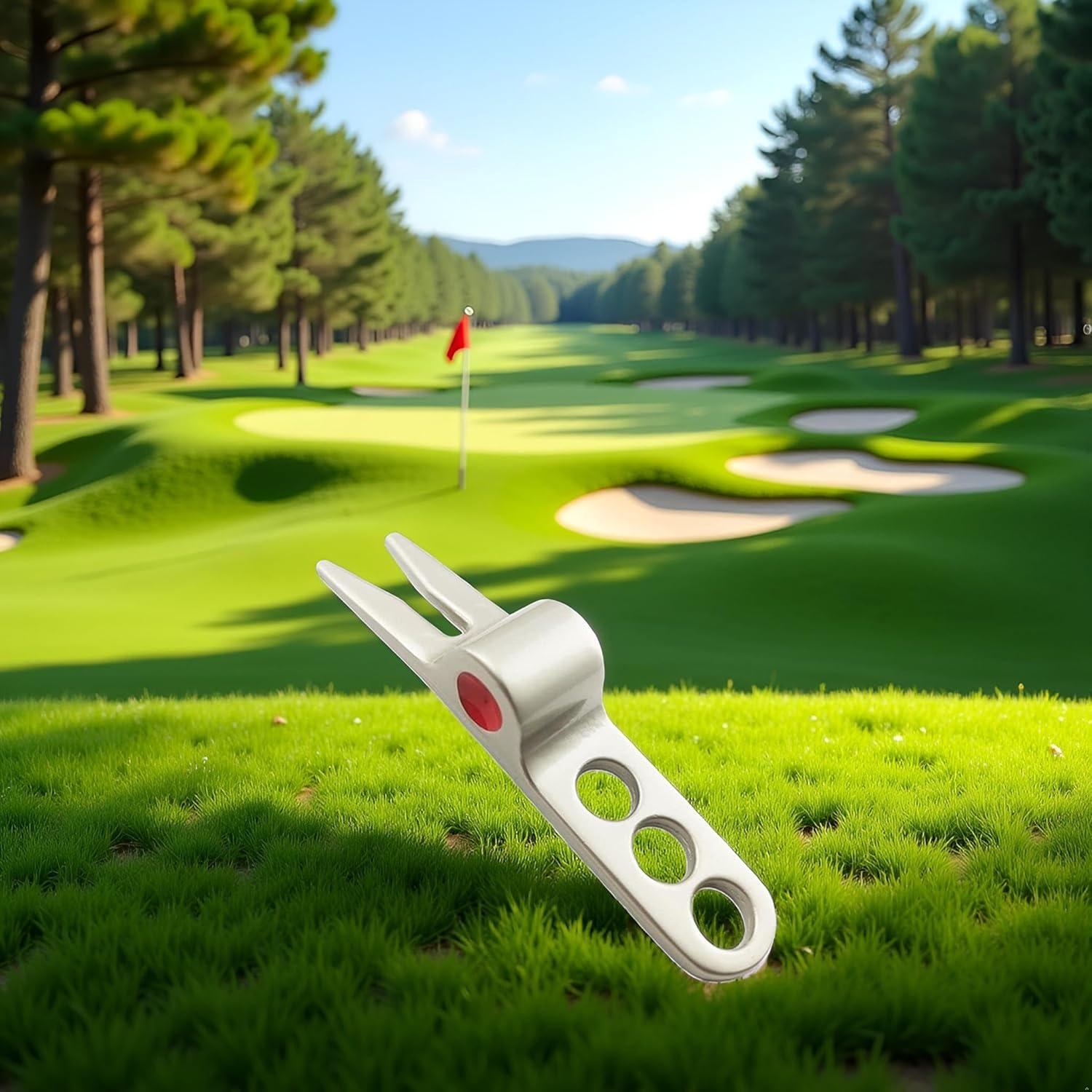 Herramienta de reparación de divots Juroicessry plata compacta