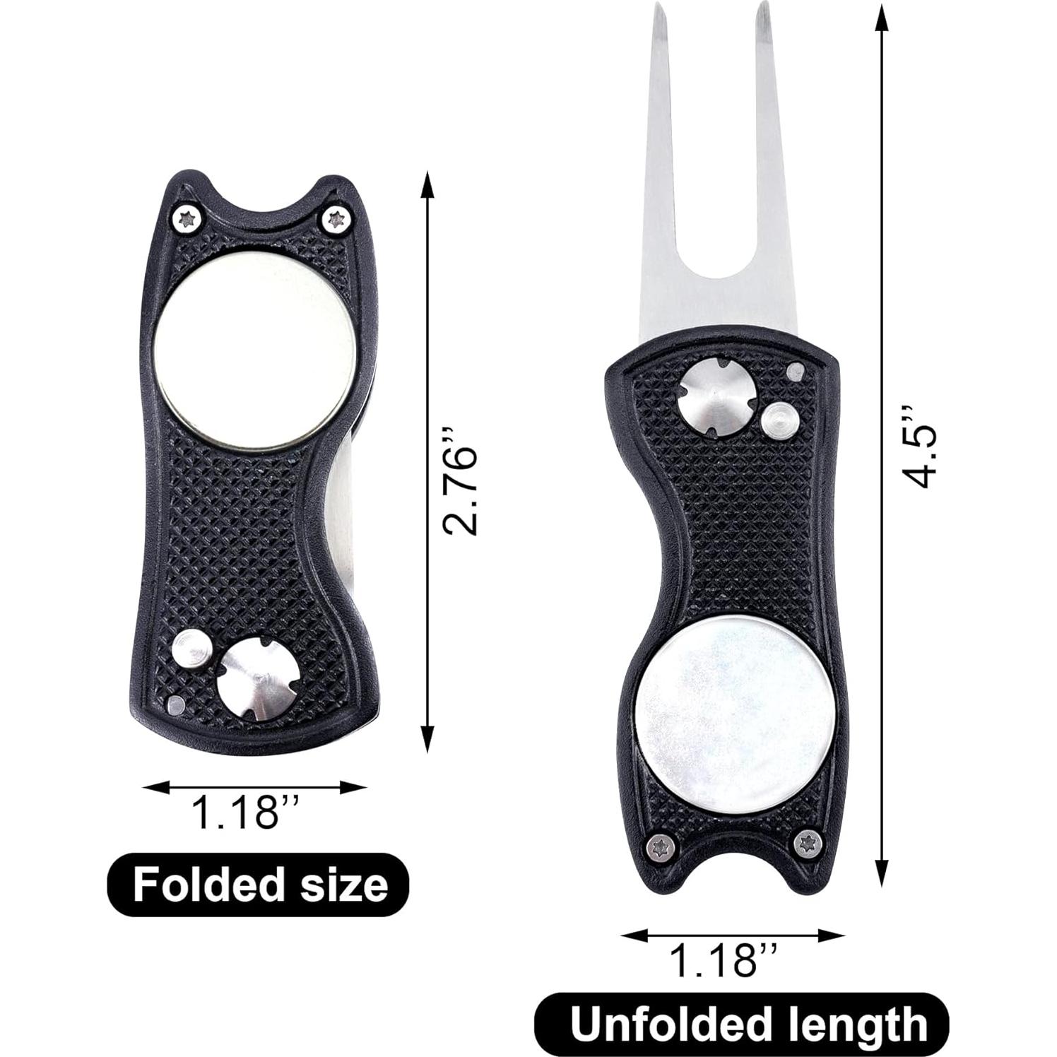 Herramienta de Reparación de Divots Quacc Plegable con Marcador