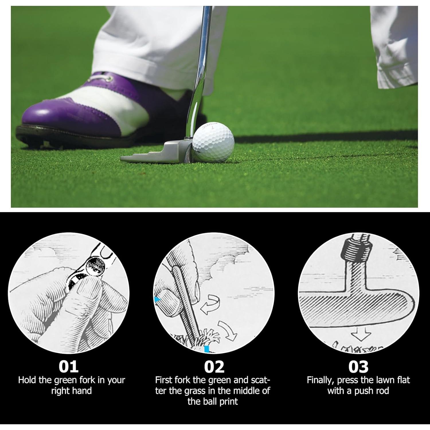 Kisangel Herramienta de Divot para Golf 75 Pcs Caqui