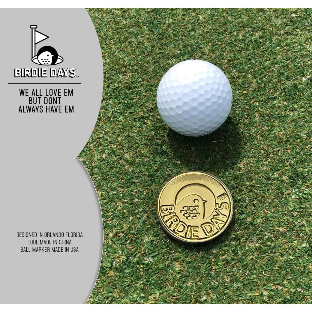 Conjunto de Regalo Herramienta Divot Golf Birdie Days Latón