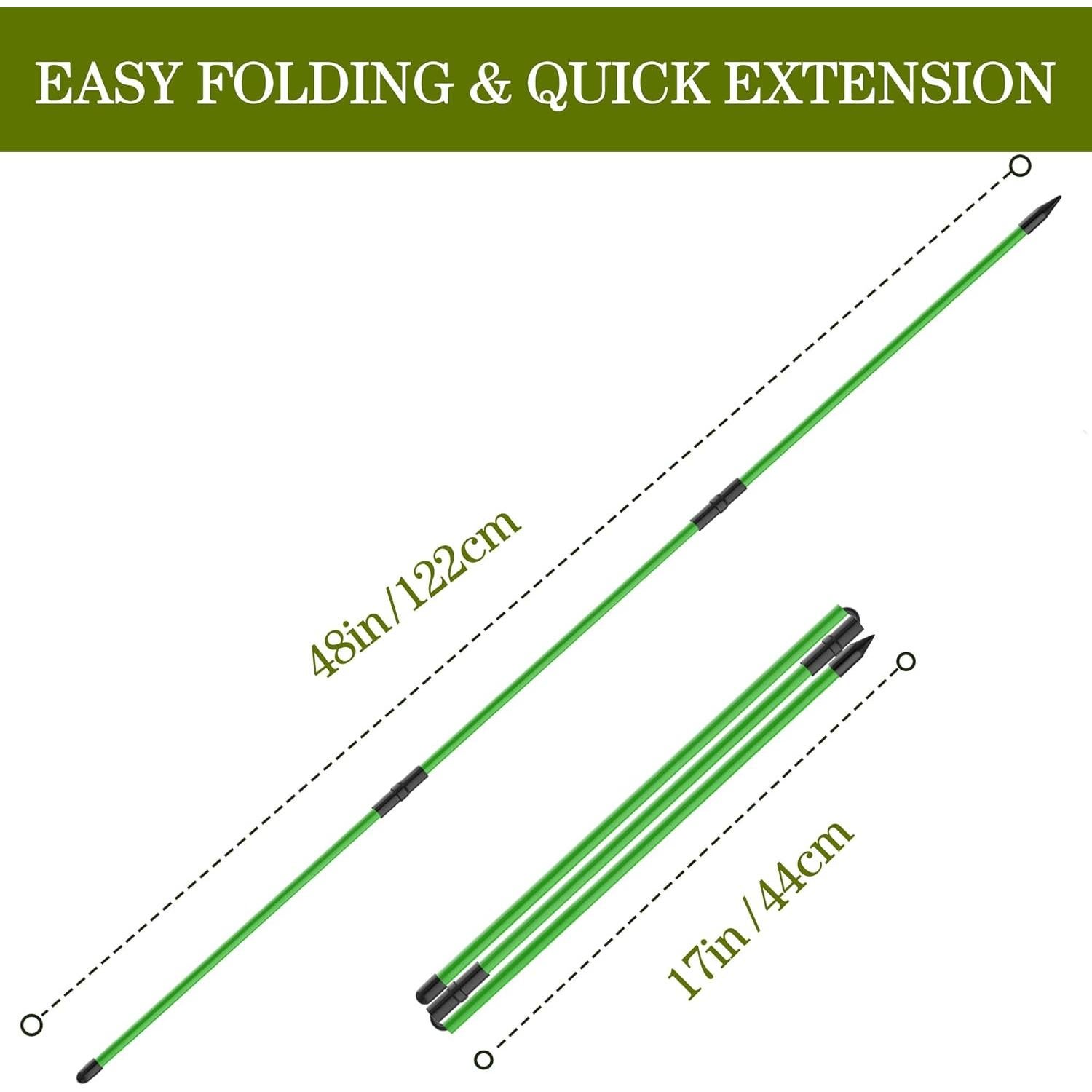 Palos de Alineación de Golf Seticek 2 Pack Plegables 121.92 cm