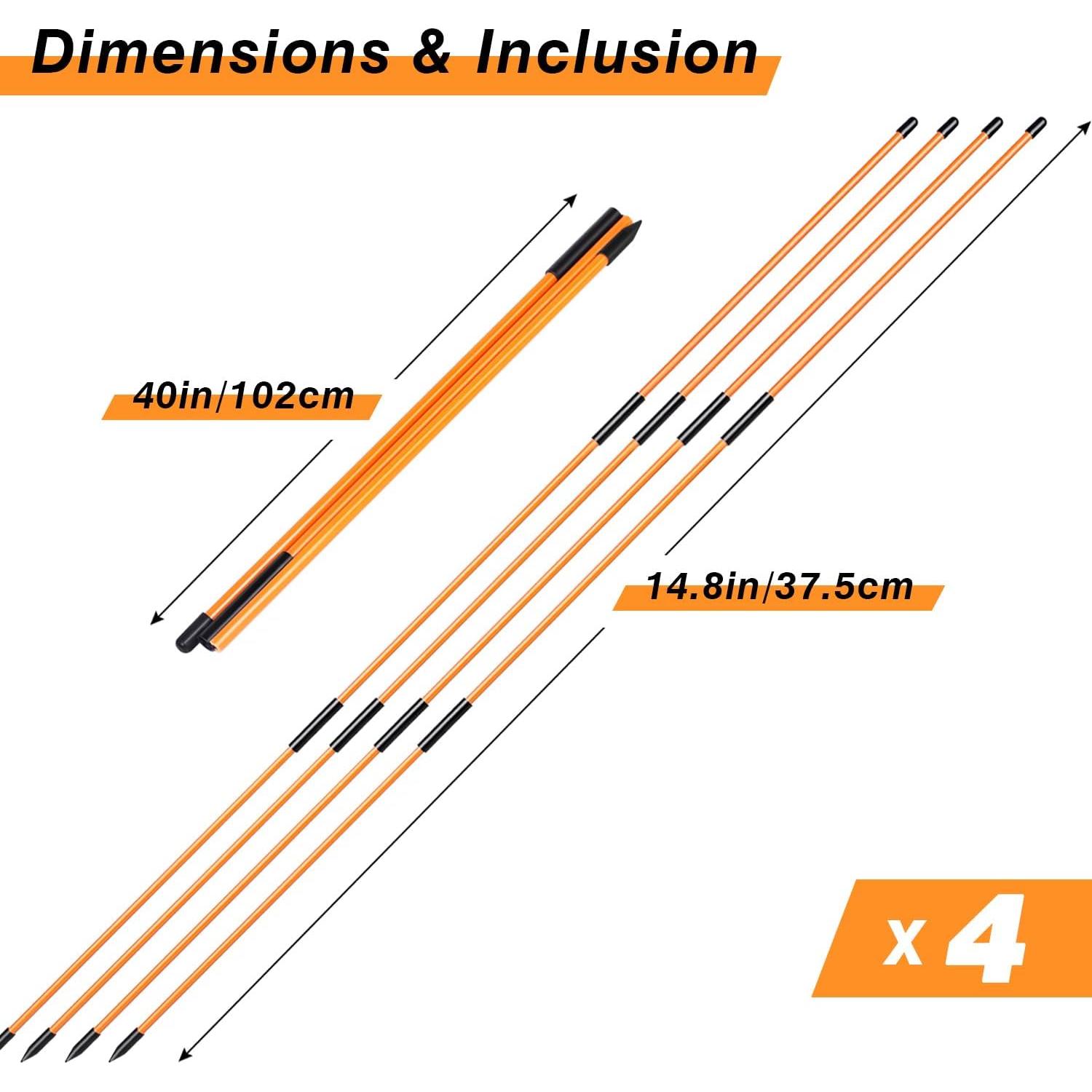 Paquete de 4 Palos de Alineación de Golf BIRDIEBLAST 101.6 cm