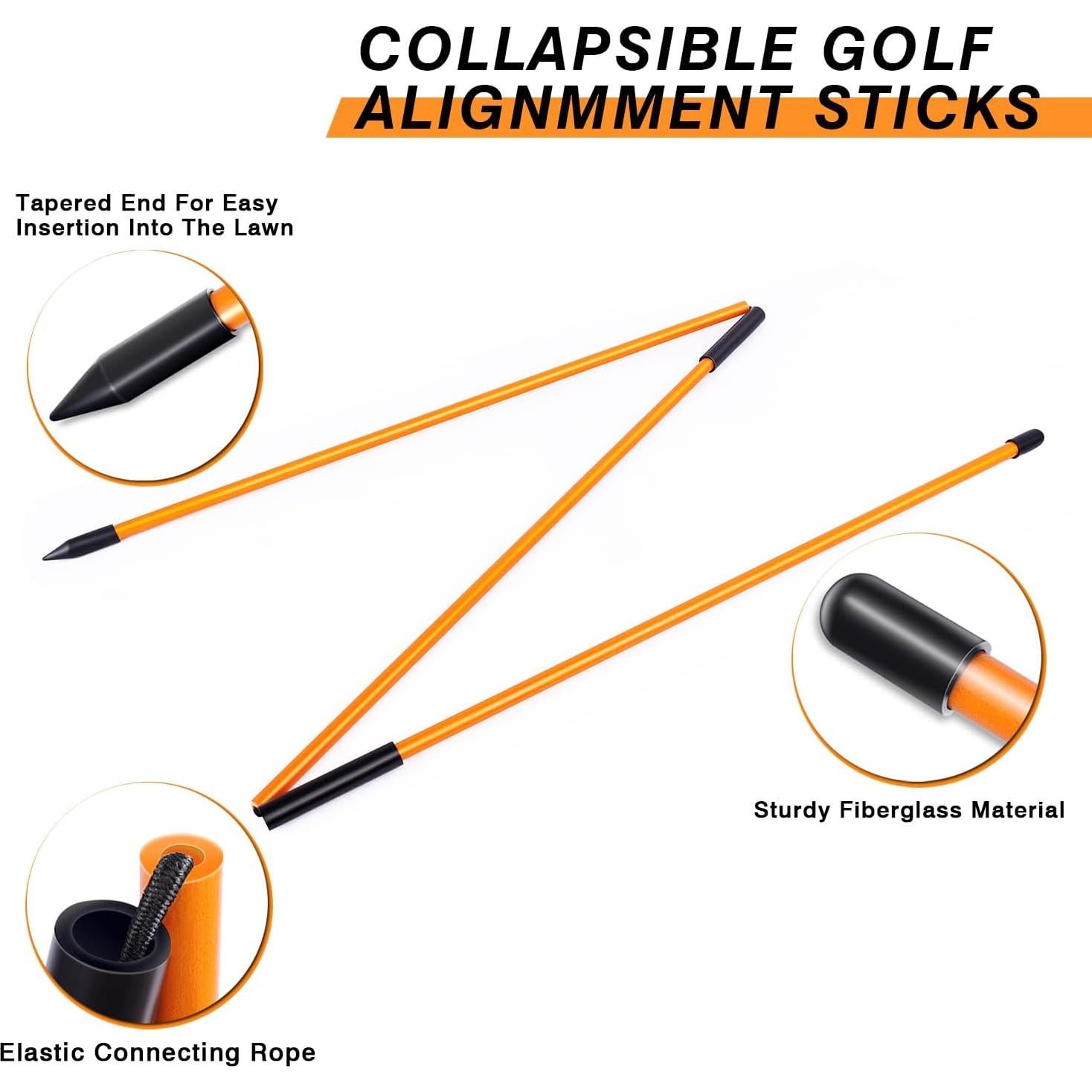 Palos de Alineación de Golf Plegables BIRDIEBLAST 40cm/101.6cm