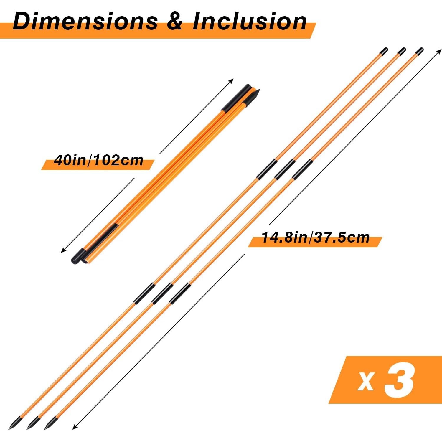 Palos de Alineación de Golf Plegables BIRDIEBLAST 40cm/101.6cm