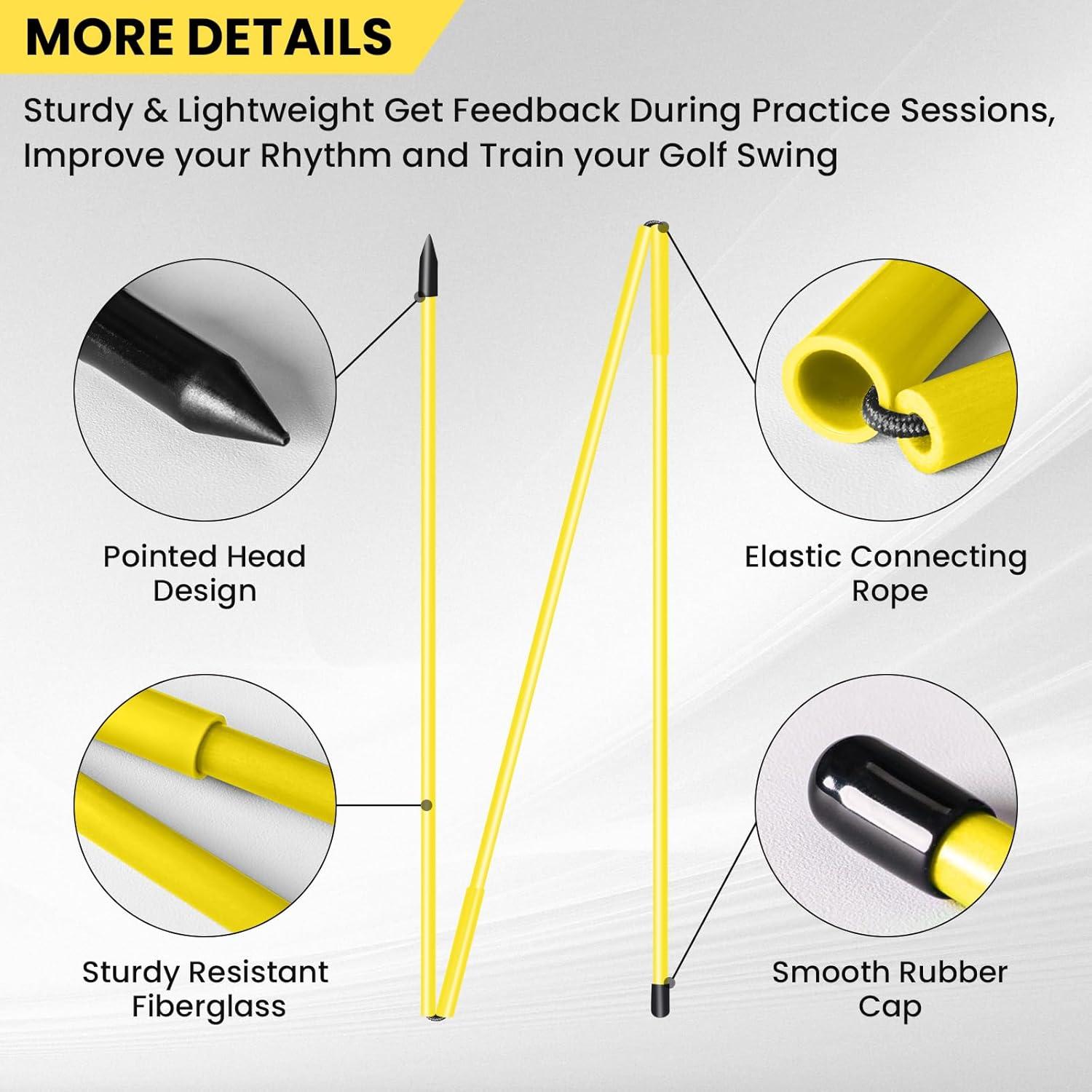 Palos de Alineación de Golf FINGER TEN 121.92 cm 3 Piezas