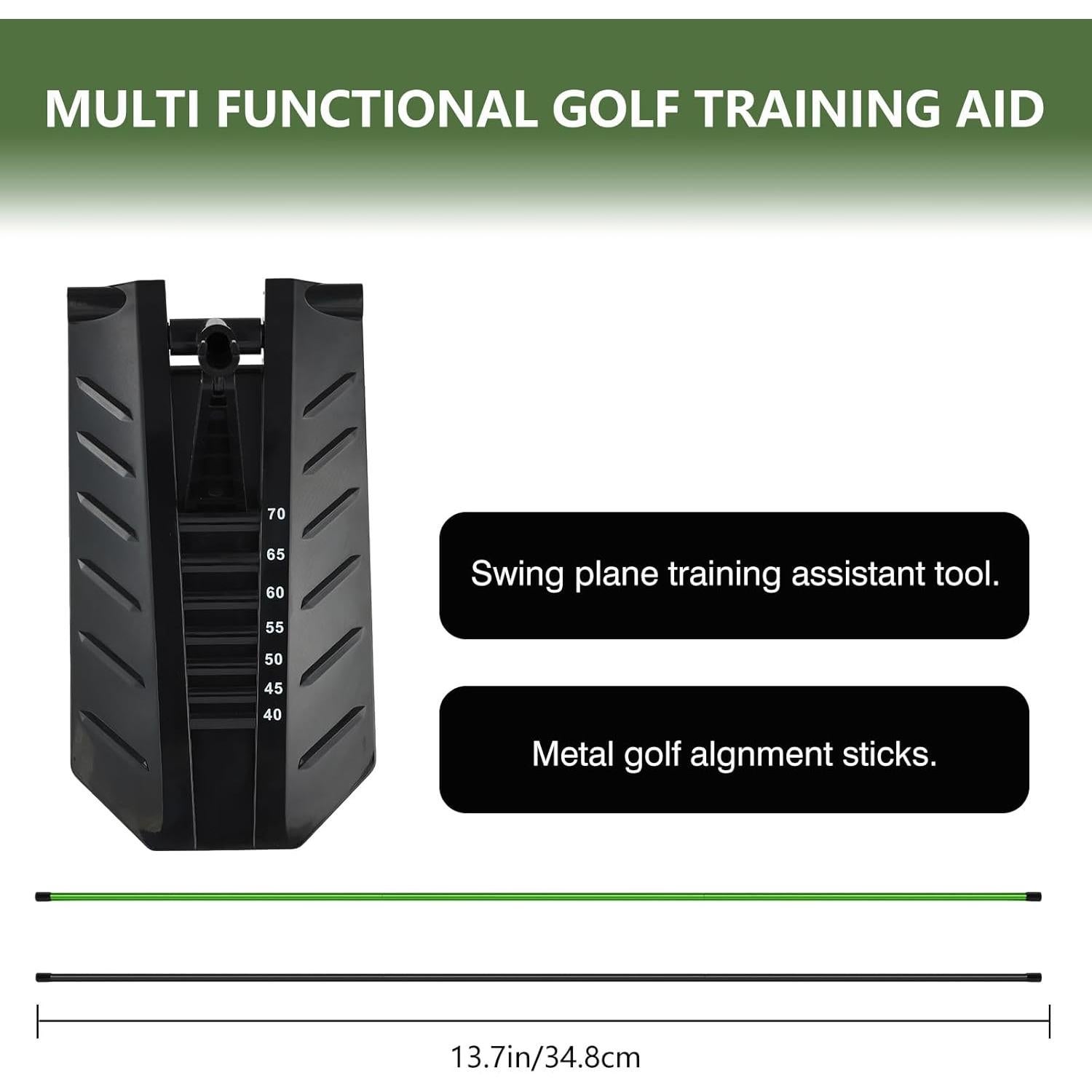 Soporte de Alineación de Golf tzvvi GZY-C01 Metal Verde