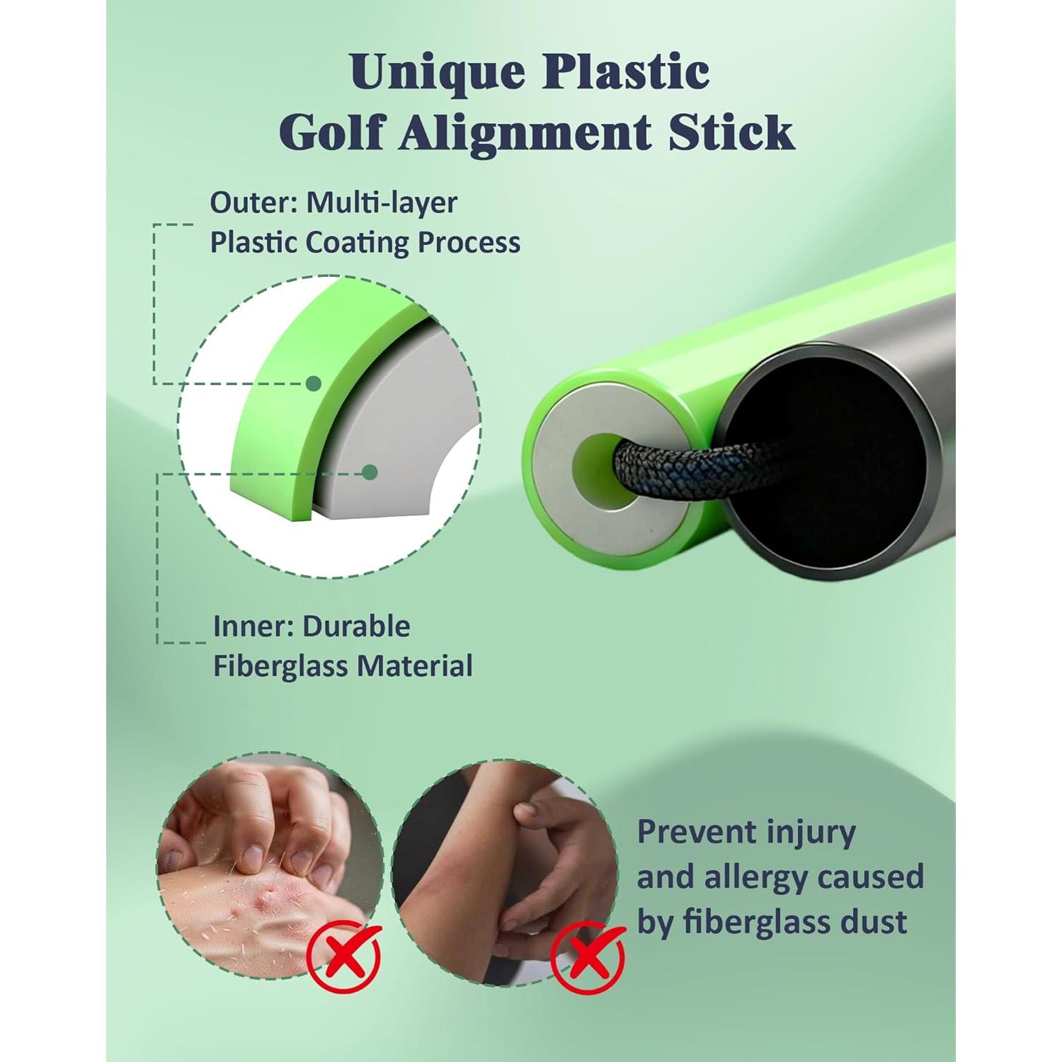 Palos de Alineación de Golf Josongslax JOSONG001 - 124 cm Plegables