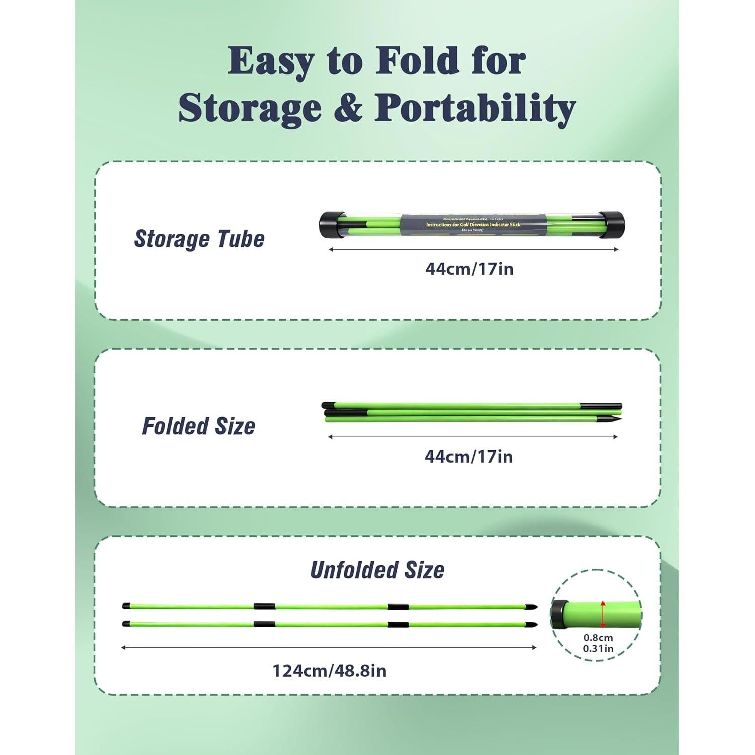 Palos de Alineación de Golf Josongslax JOSONG001 - 124 cm Plegables