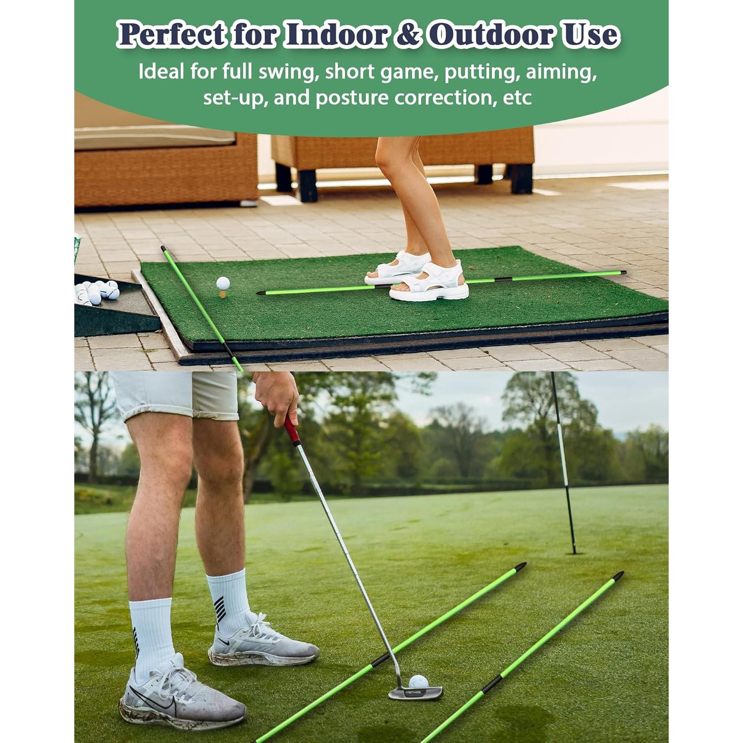 Palos de Alineación de Golf Josongslax JOSONG001 - 124 cm Plegables