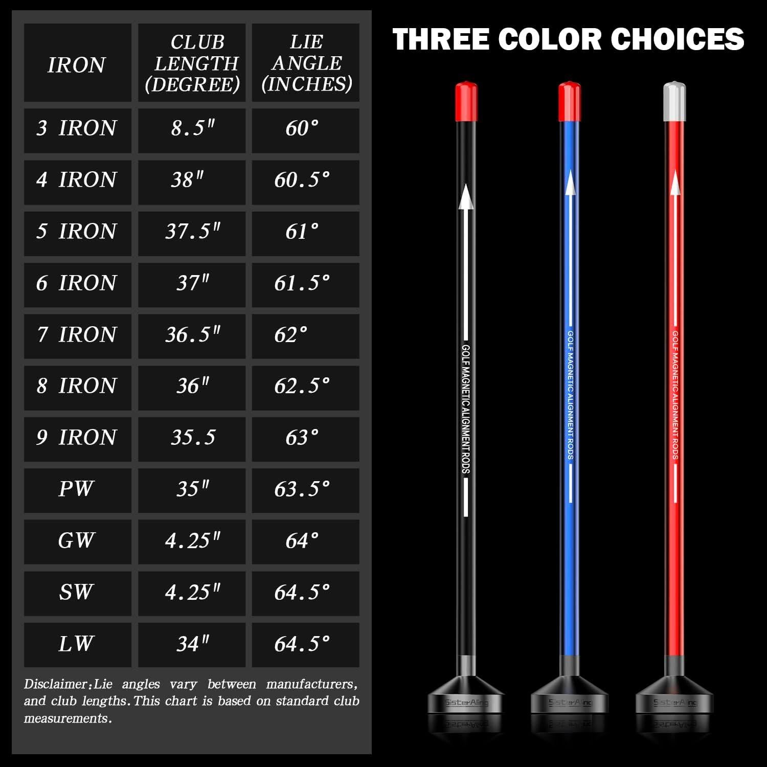 Barras de Alineación Magnéticas de Golf SisterAling - Entrenador de Swing