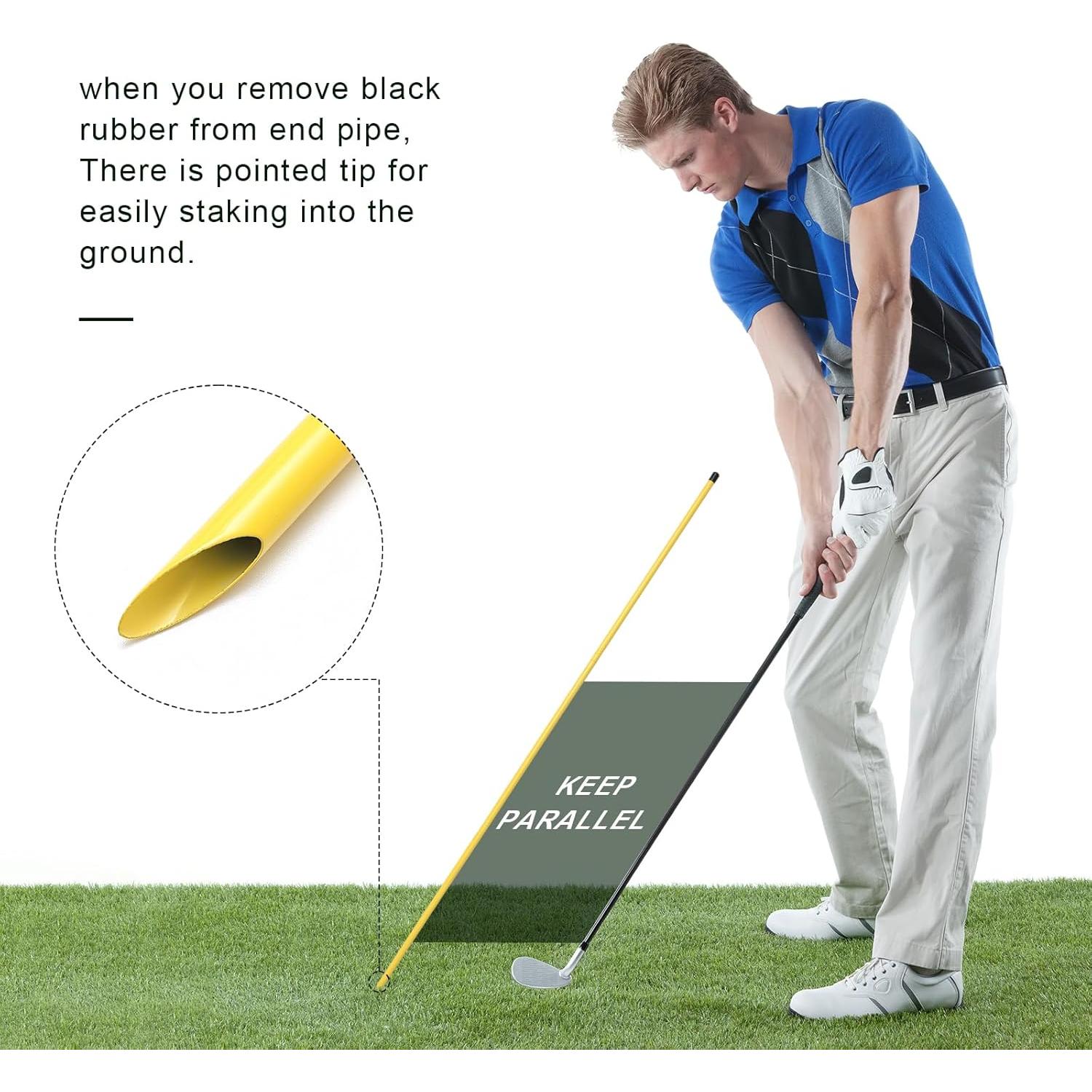 Palos de Alineación de Golf Dittoven 3 Piezas 147 cm Ajustables