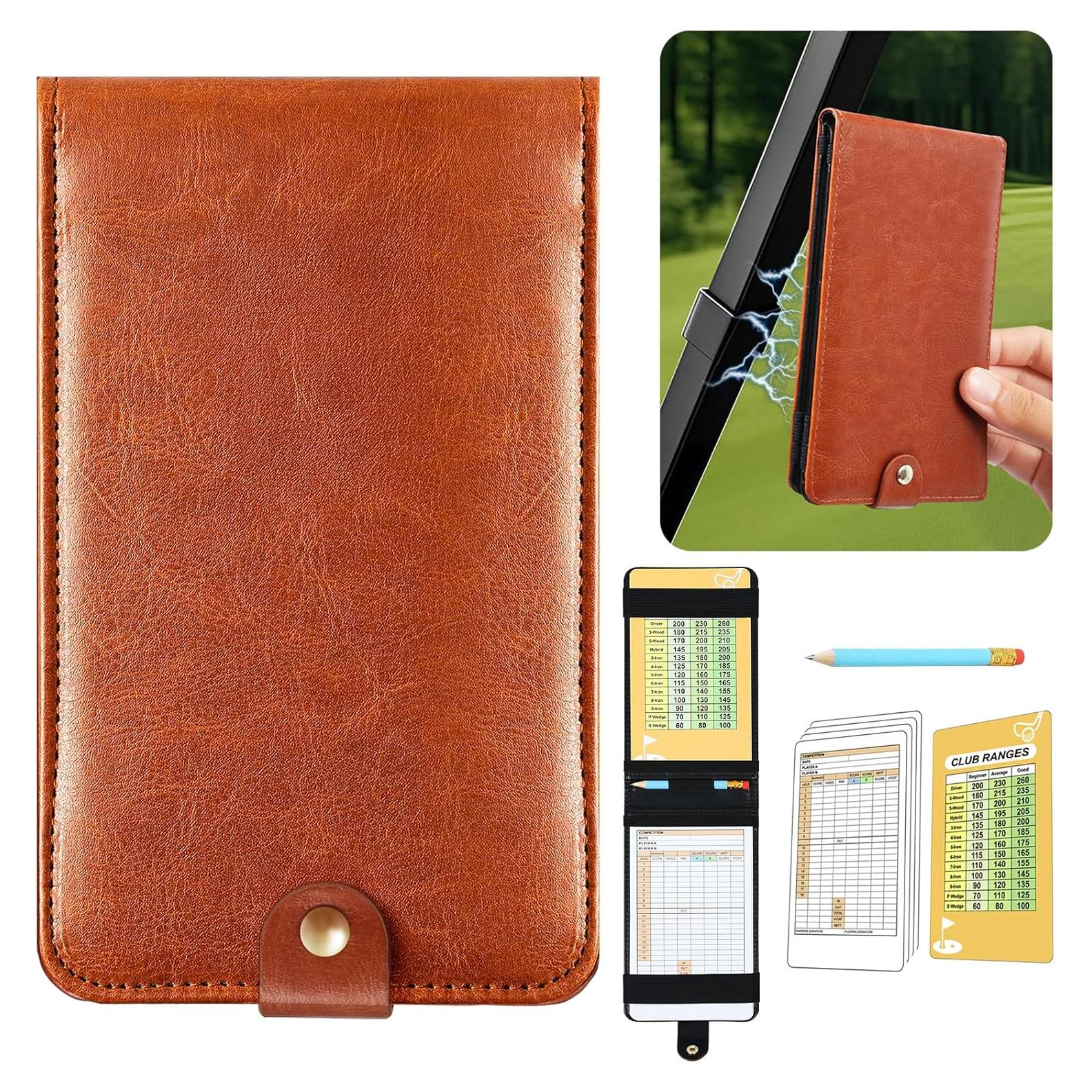 Soporte Magnético de Tarjeta de Puntuación de Golf Femlotank GSH1 Marrón