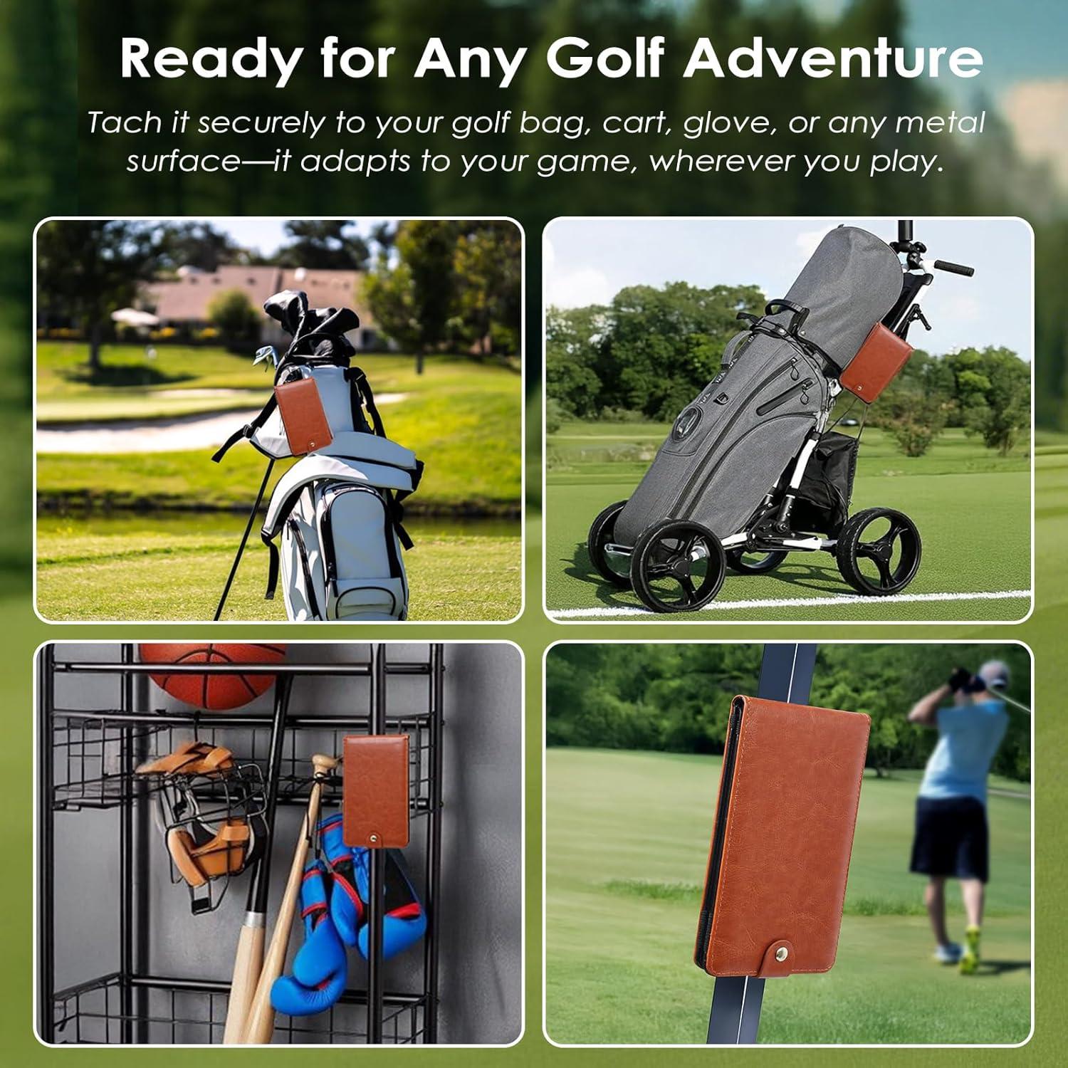 Soporte Magnético de Tarjeta de Puntuación de Golf Femlotank GSH1 Marrón