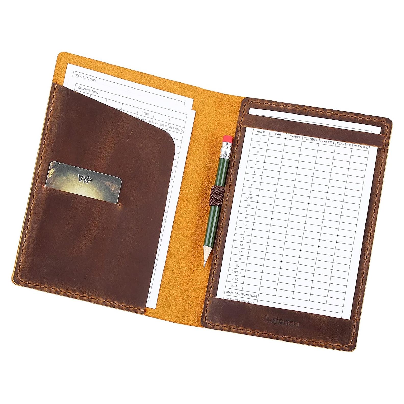 Portatarjetas de Golf de Cuero Fasjosma Vintage 17.6x12.7 cm