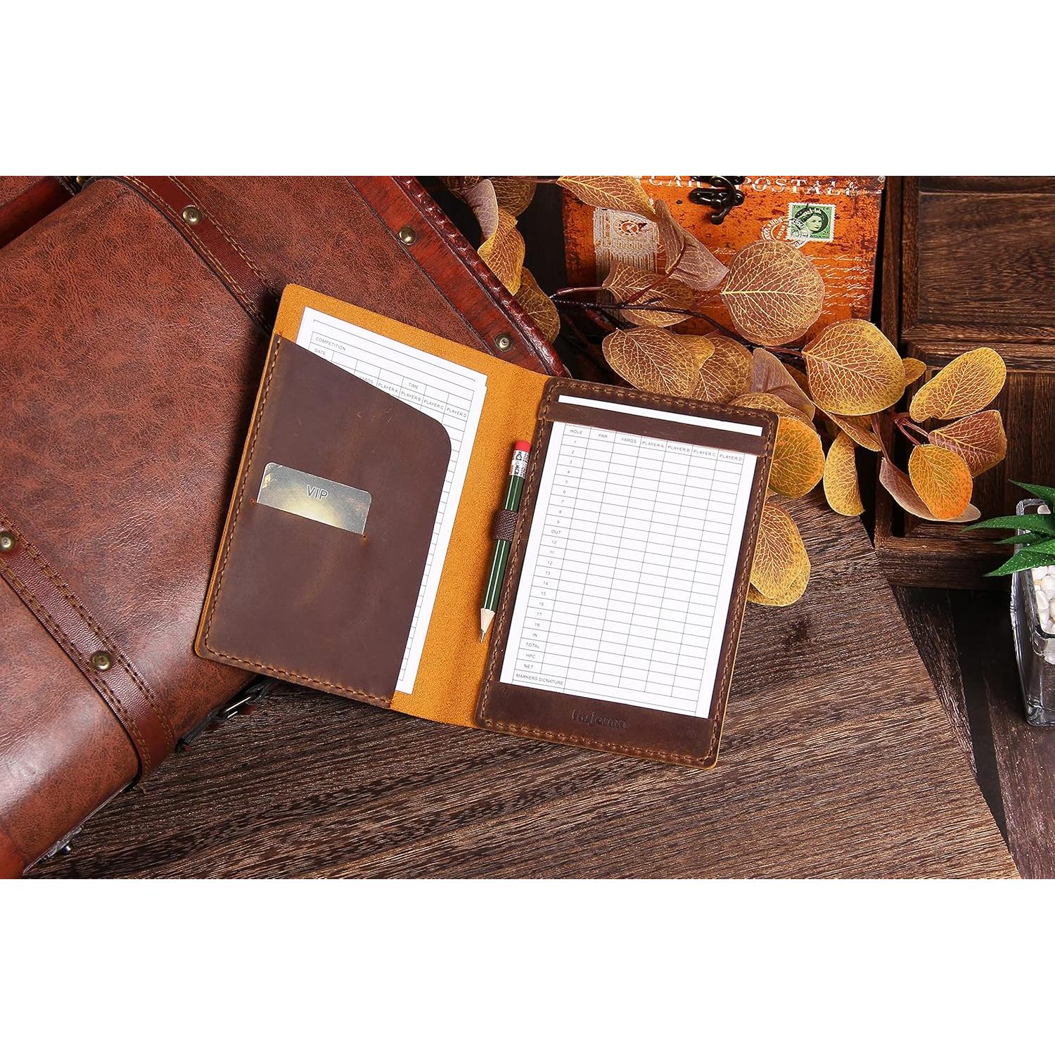 Portatarjetas de Golf de Cuero Fasjosma Vintage 17.6x12.7 cm
