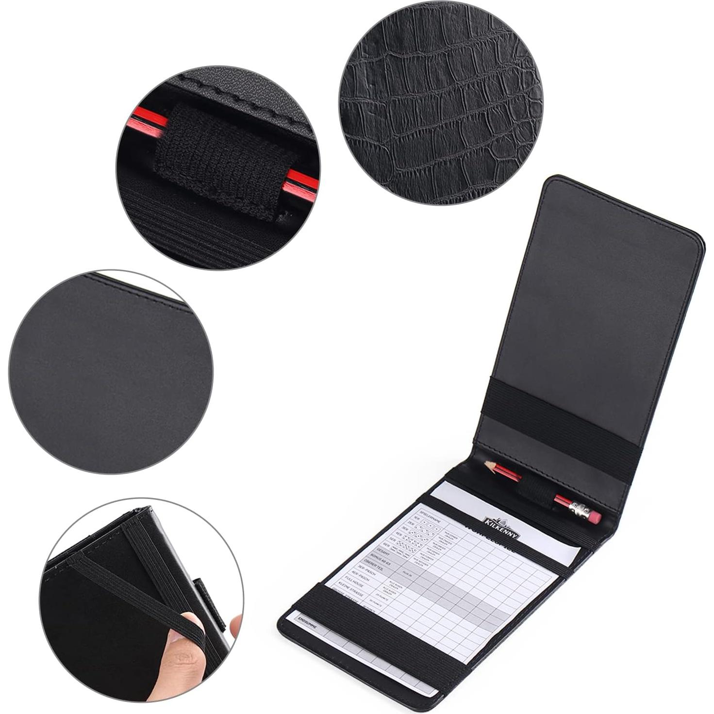 Portatarjetas de Golf de Cuero E.XINI GOLFJFB-BLACK Grande