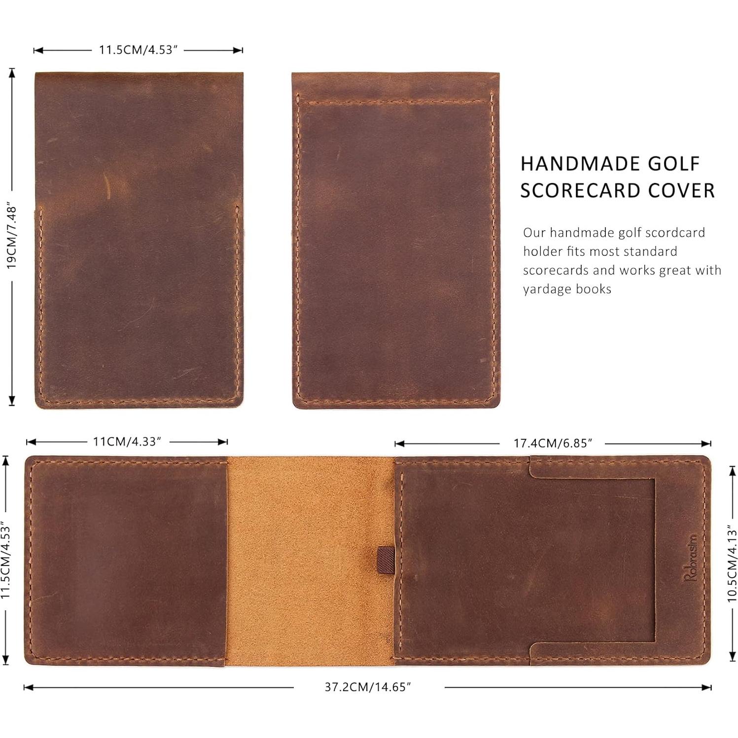 Soporte de Tarjeta de Puntuación de Golf Robrasim de Cuero