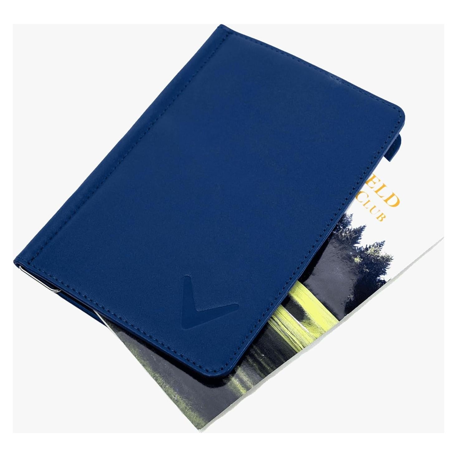 Soporte de Tarjeta de Puntuación Callaway Cuero Bi-Fold Azul Marino