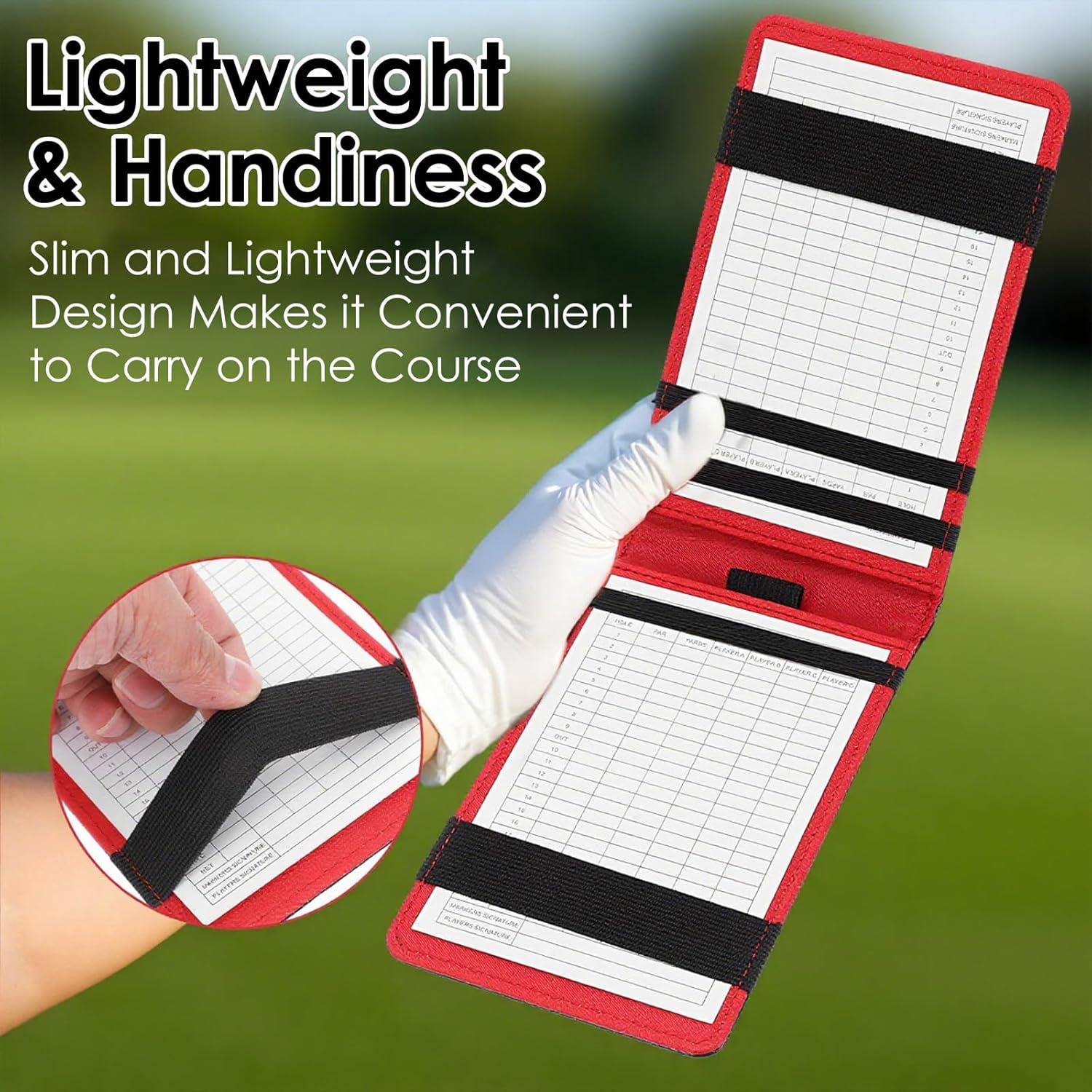 Portatarjetas de Golf Andibro de Cuero PU Negro 17.6x11cm