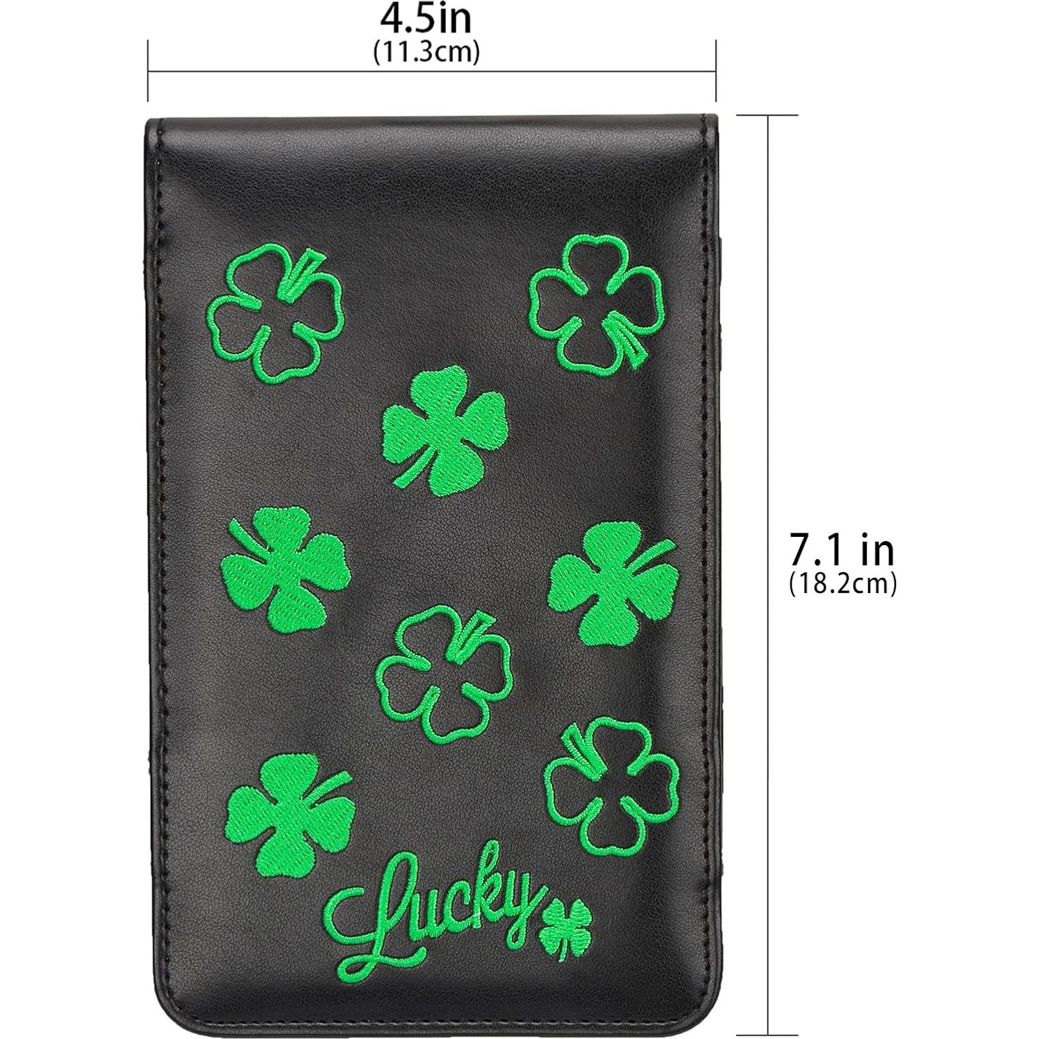 Cubierta de Tarjeta de Puntuación de Golf Big Teeth - Trébol Negro