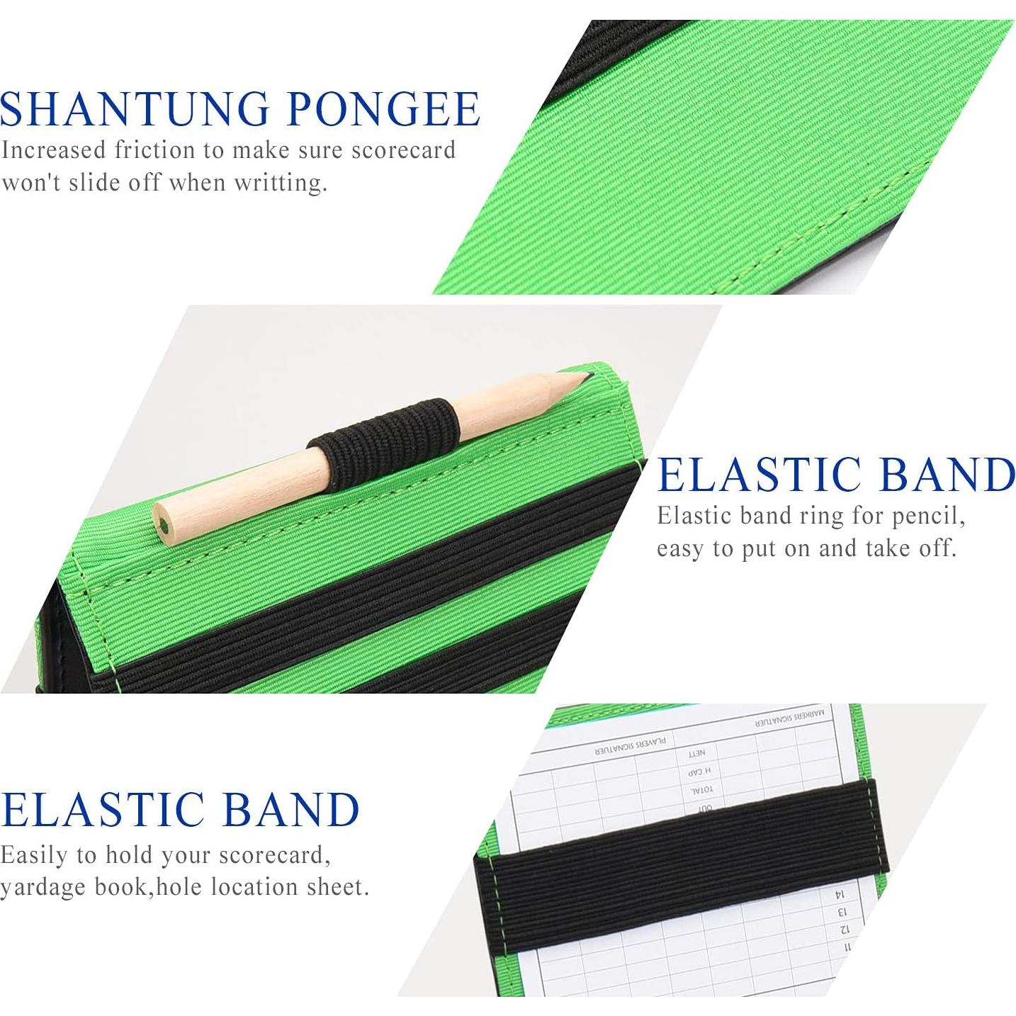 Cubierta de Tarjeta de Puntuación de Golf Big Teeth - Trébol Negro