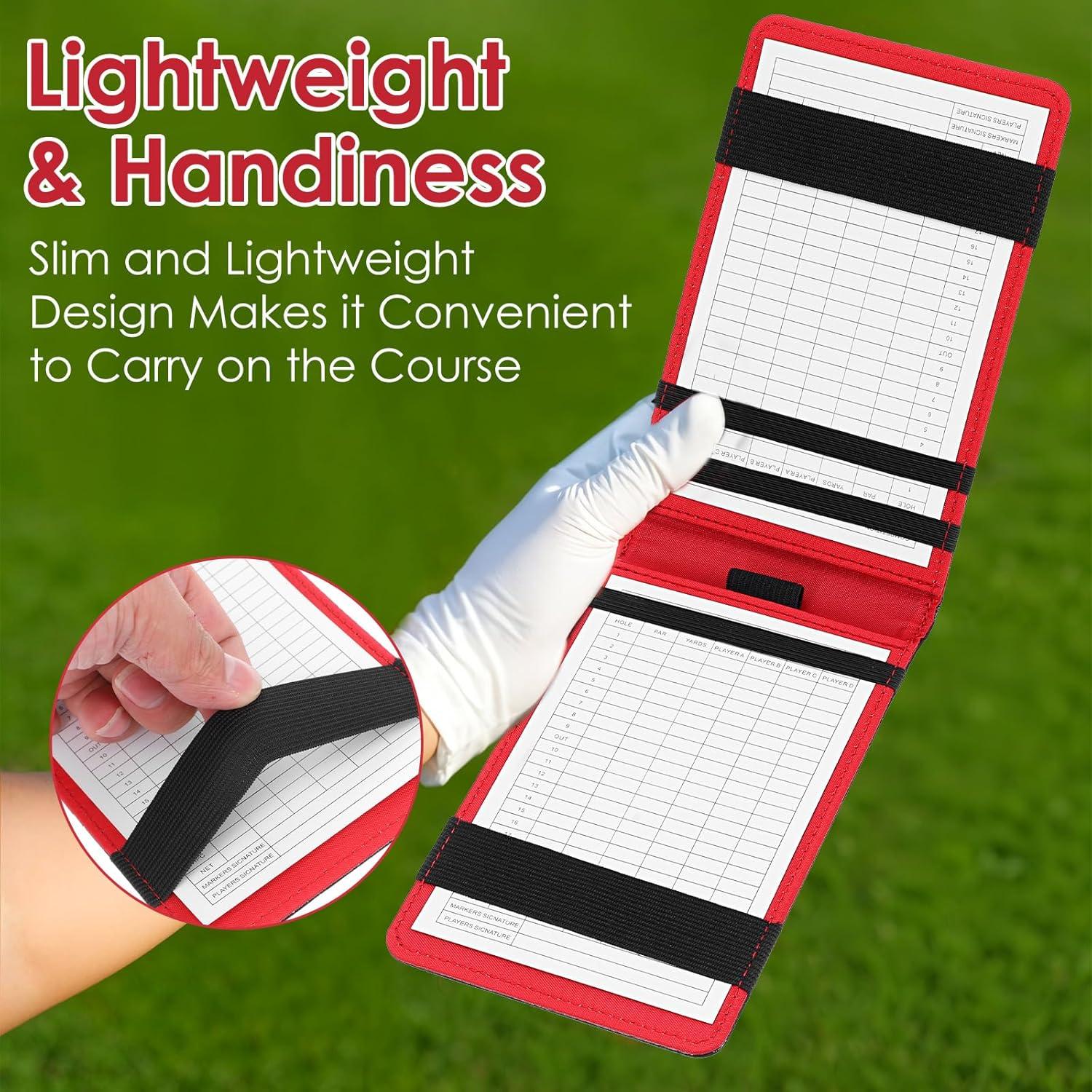 Funda de Piel PU TIESOME para Tarjeta de Puntuación Golf Negro