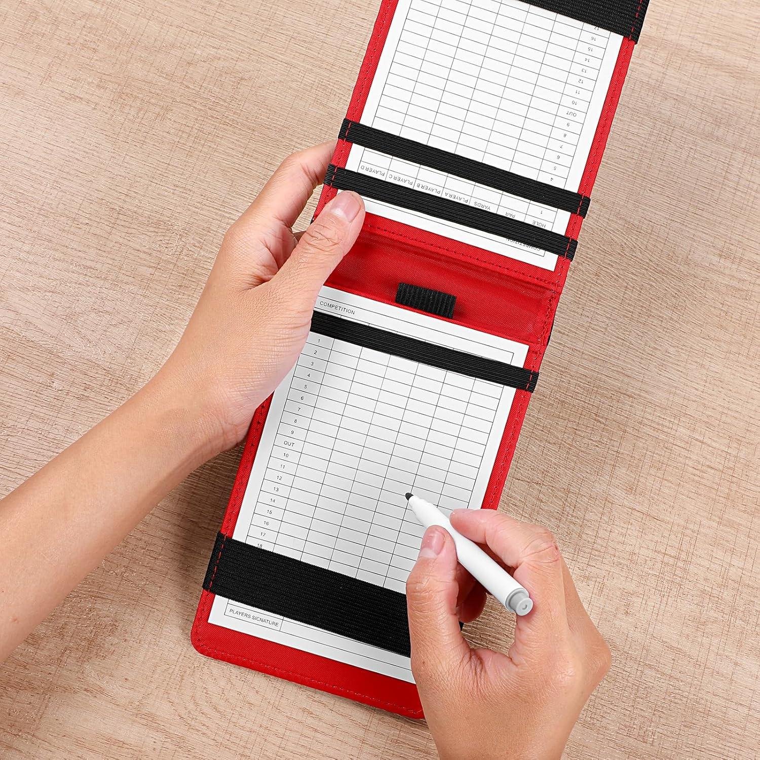 Funda de Piel PU TIESOME para Tarjeta de Puntuación Golf Negro