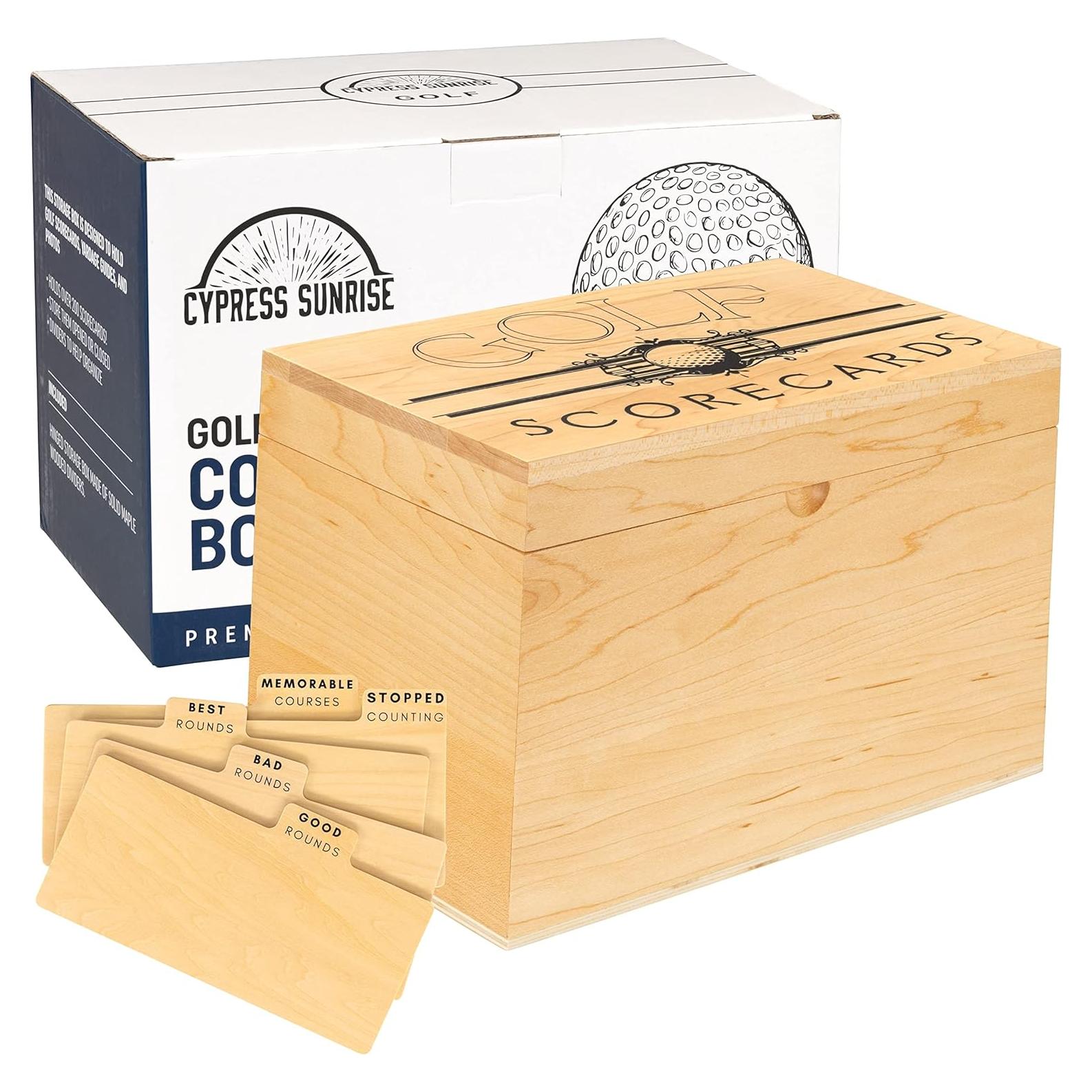 Caja de Almacenamiento de Tarjetas de Golf Cypress Sunrise
