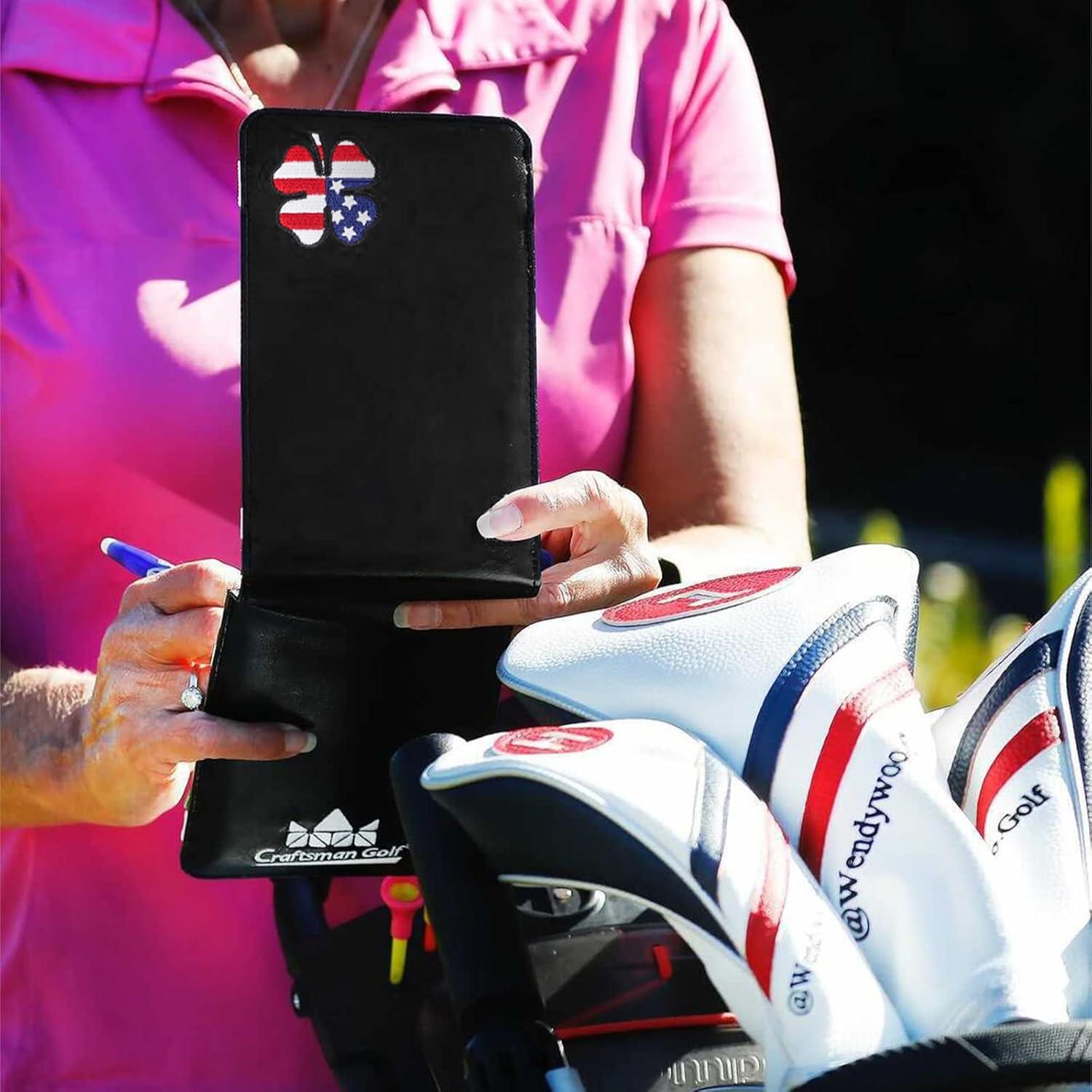 Porta Tarjeta de Golf Craftsman Golf US Clover Cuero Sintético