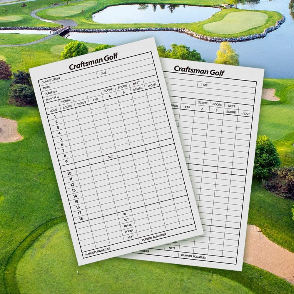 Tarjetas de Puntuación de Golf CRAFTSMAN GOLF 10pcs 10x15cm