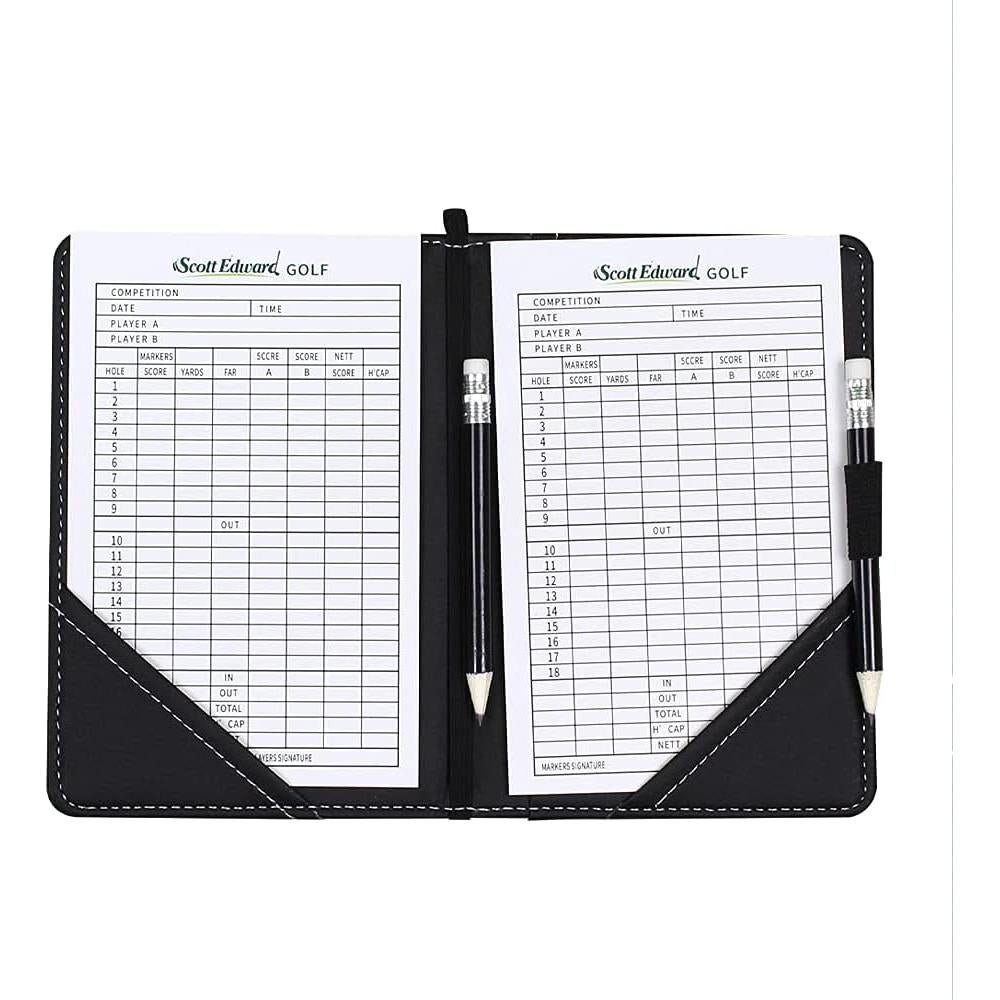 Funda de Tarjeta de Puntuación de Golf Scott Edward Negra