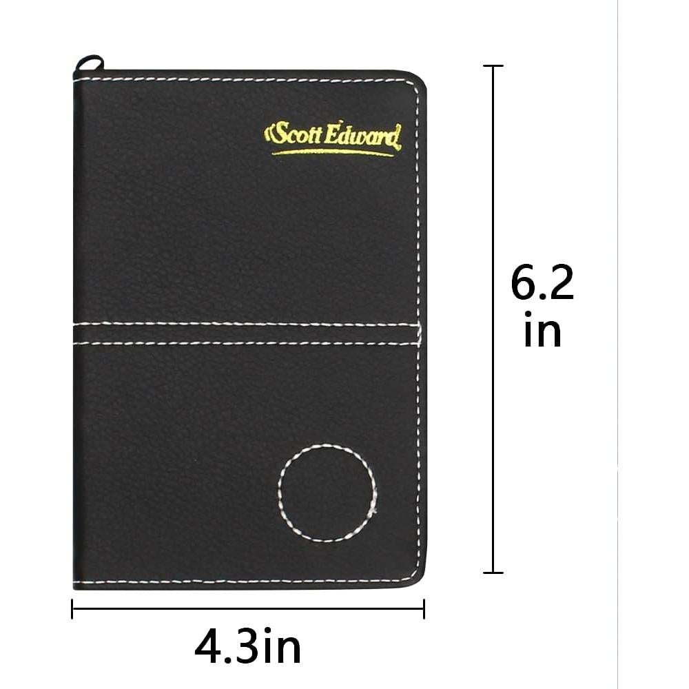 Funda de Tarjeta de Puntuación de Golf Scott Edward Negra