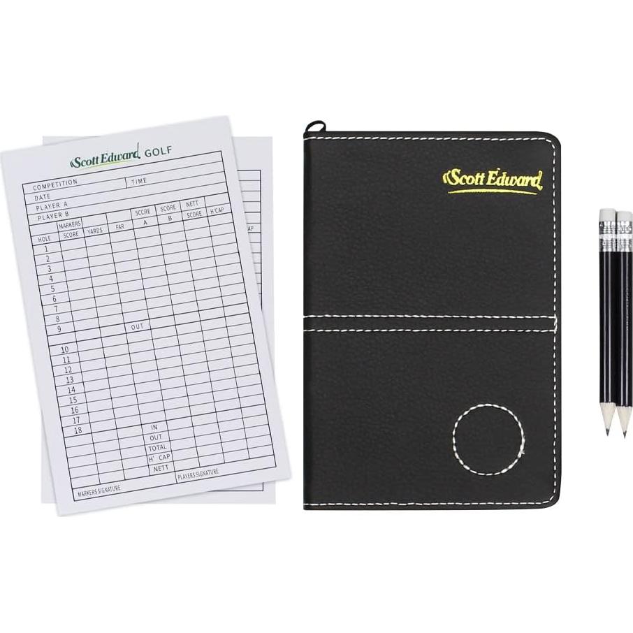 Funda de Tarjeta de Puntuación de Golf Scott Edward Negra