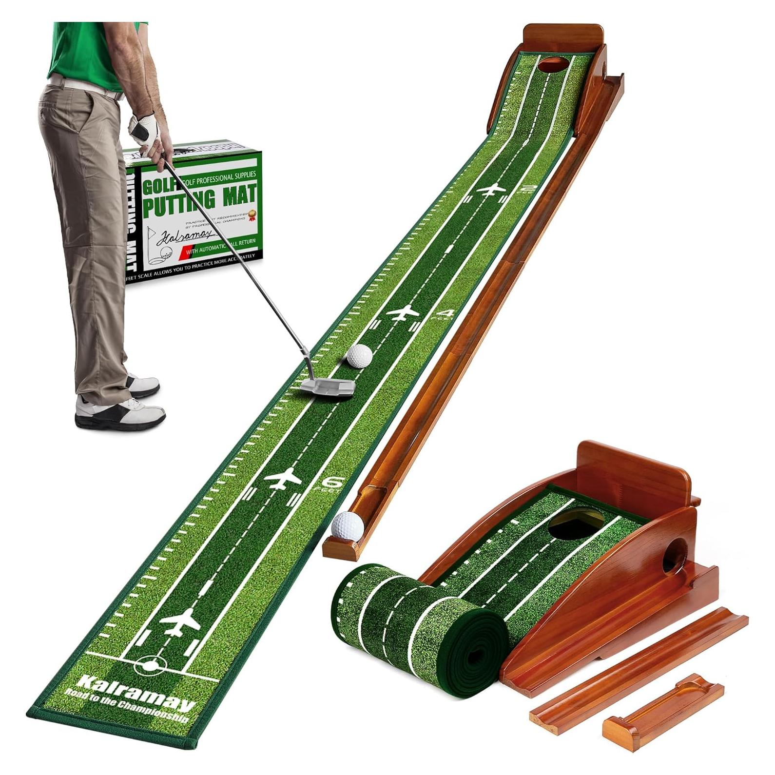 Alfombra de Golf para Putting KalraMay 241 cm - Devolución Automática