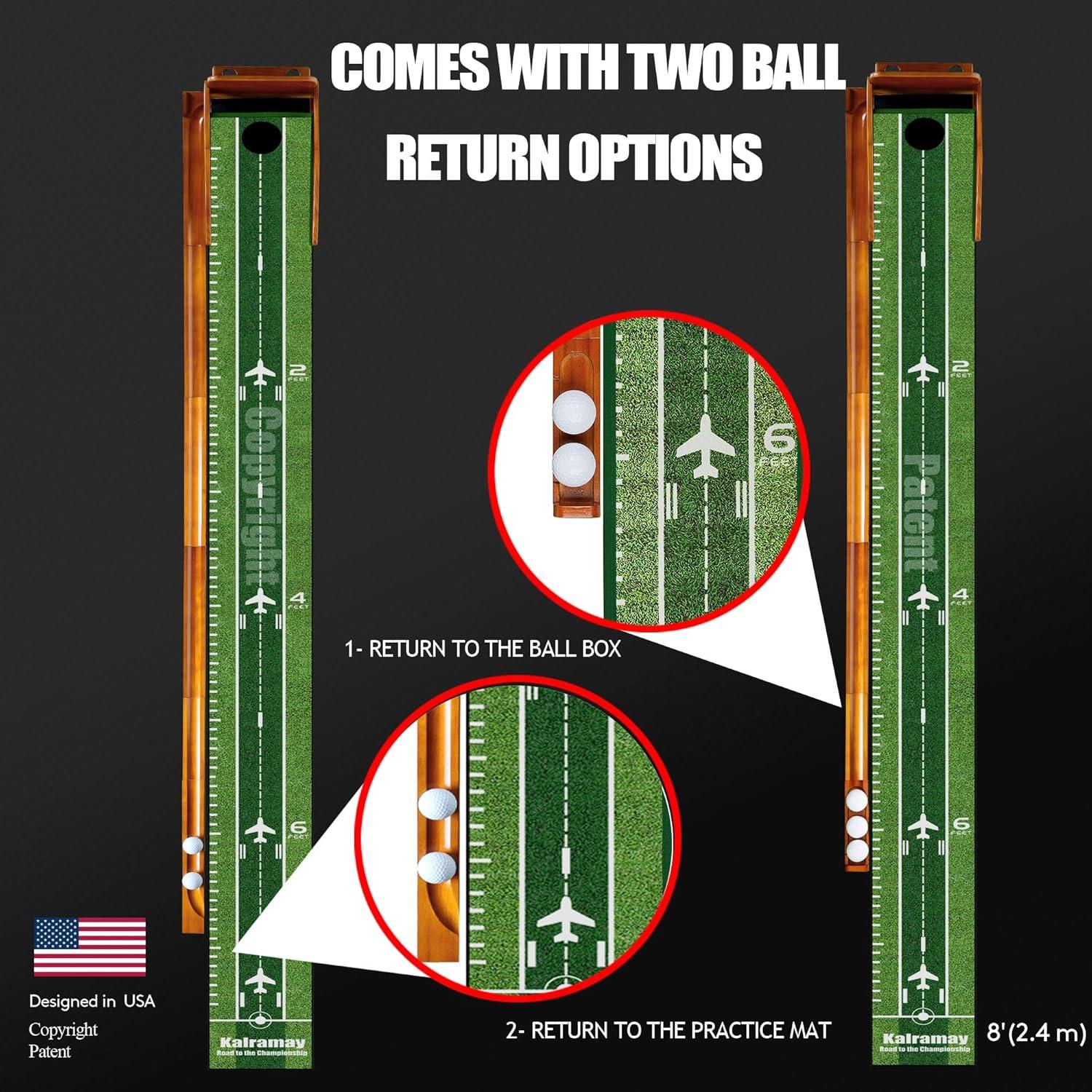 Alfombra de Golf para Putting KalraMay 241 cm - Devolución Automática