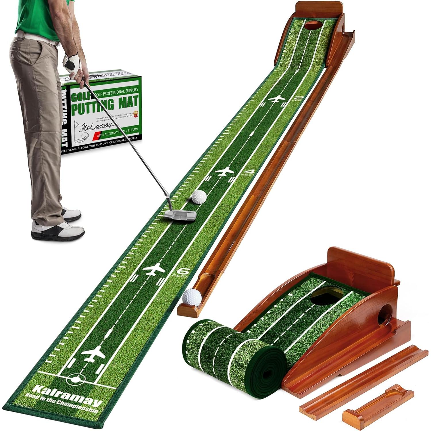 Alfombra de Golf para Putting KalraMay 241 cm - Devolución Automática