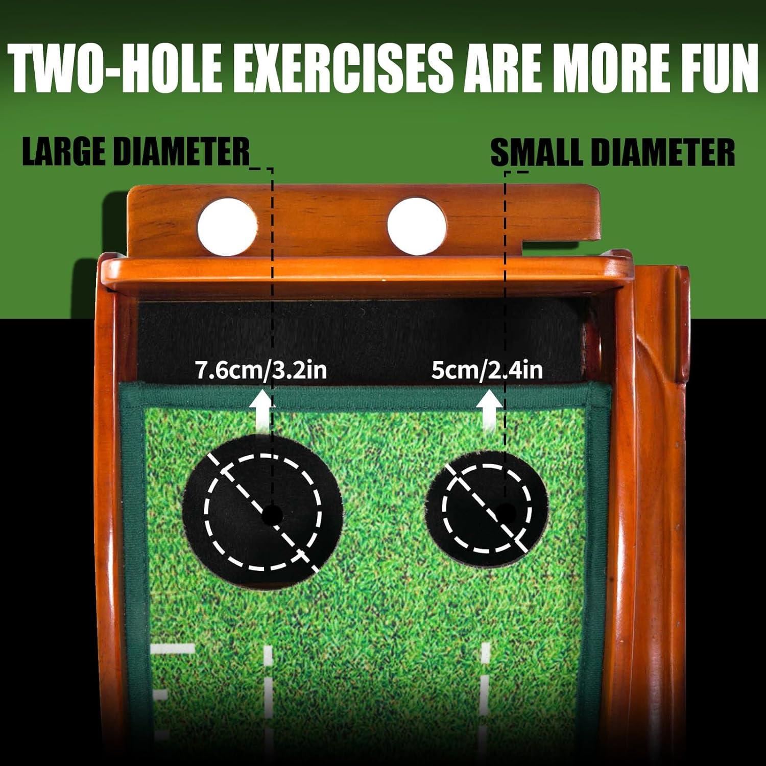 Alfombra de Putt GimiYaa Interior/Exterior 120x30 cm con Devolución Automática