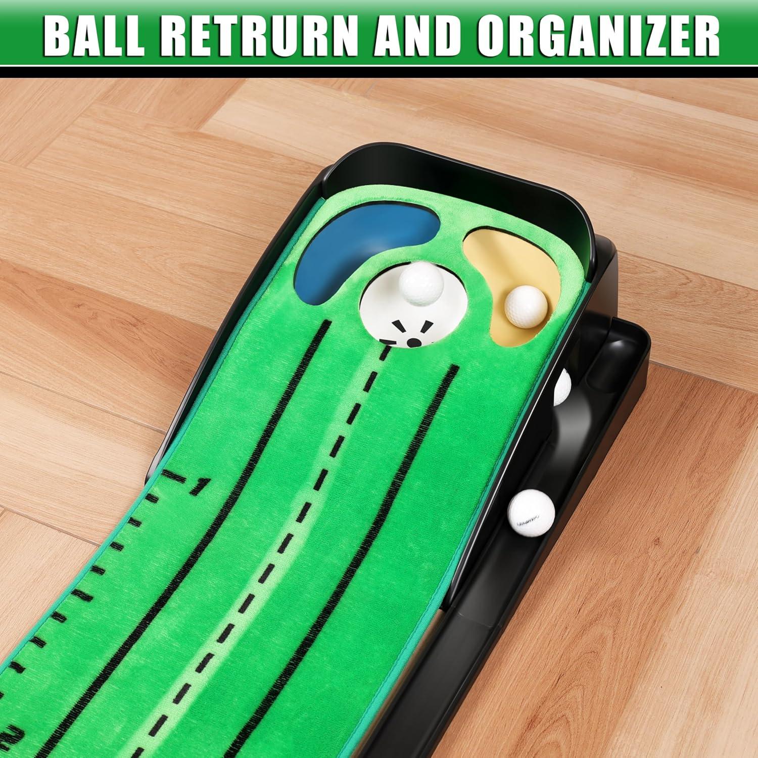 Alfombra de Putt de Golf CHAMPKEY con Espejo y Puertas - 3.09 kg